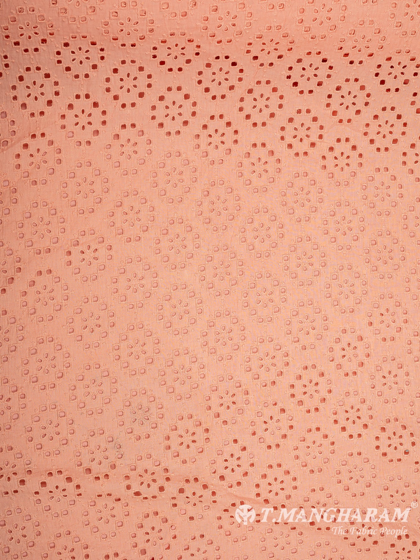 Peach Cotton Embroidery Fabric - EC8602 view-3