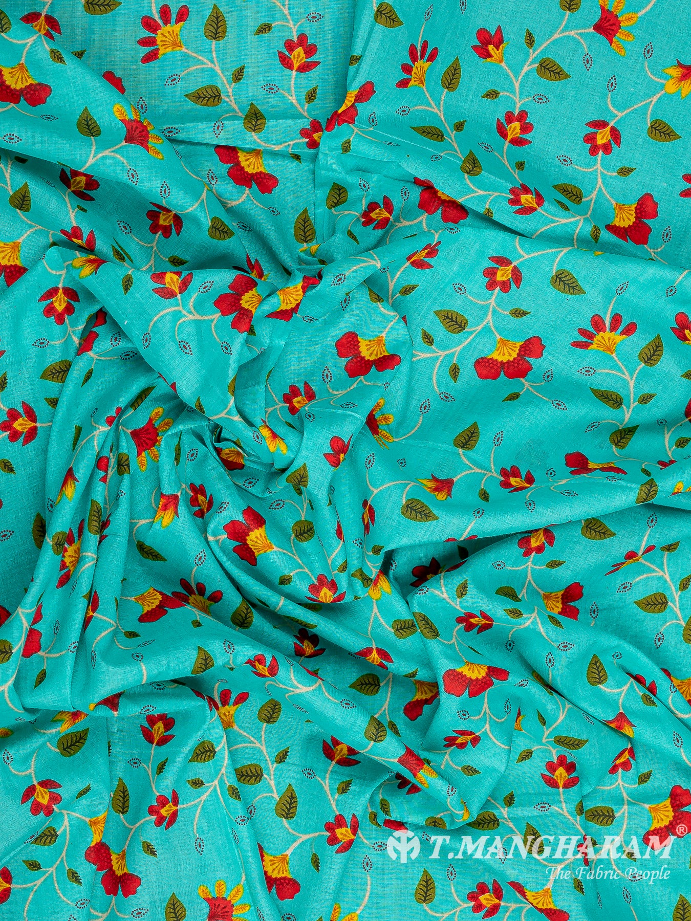 Green Cotton Fabric - EB7430 view-4