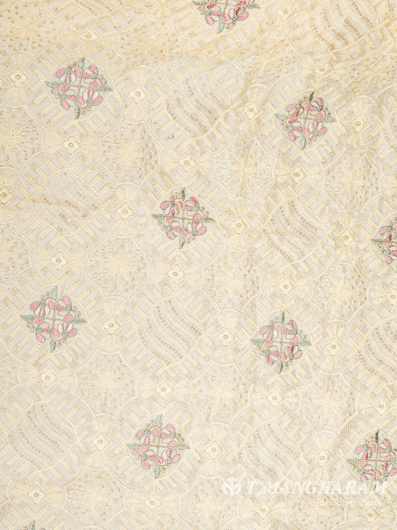 Beige Raw Silk Fabric - EC10212 view-3