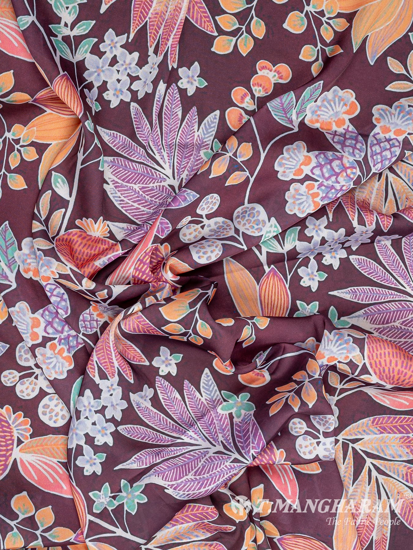 Wine Satin Fabric - EB7419 view-4