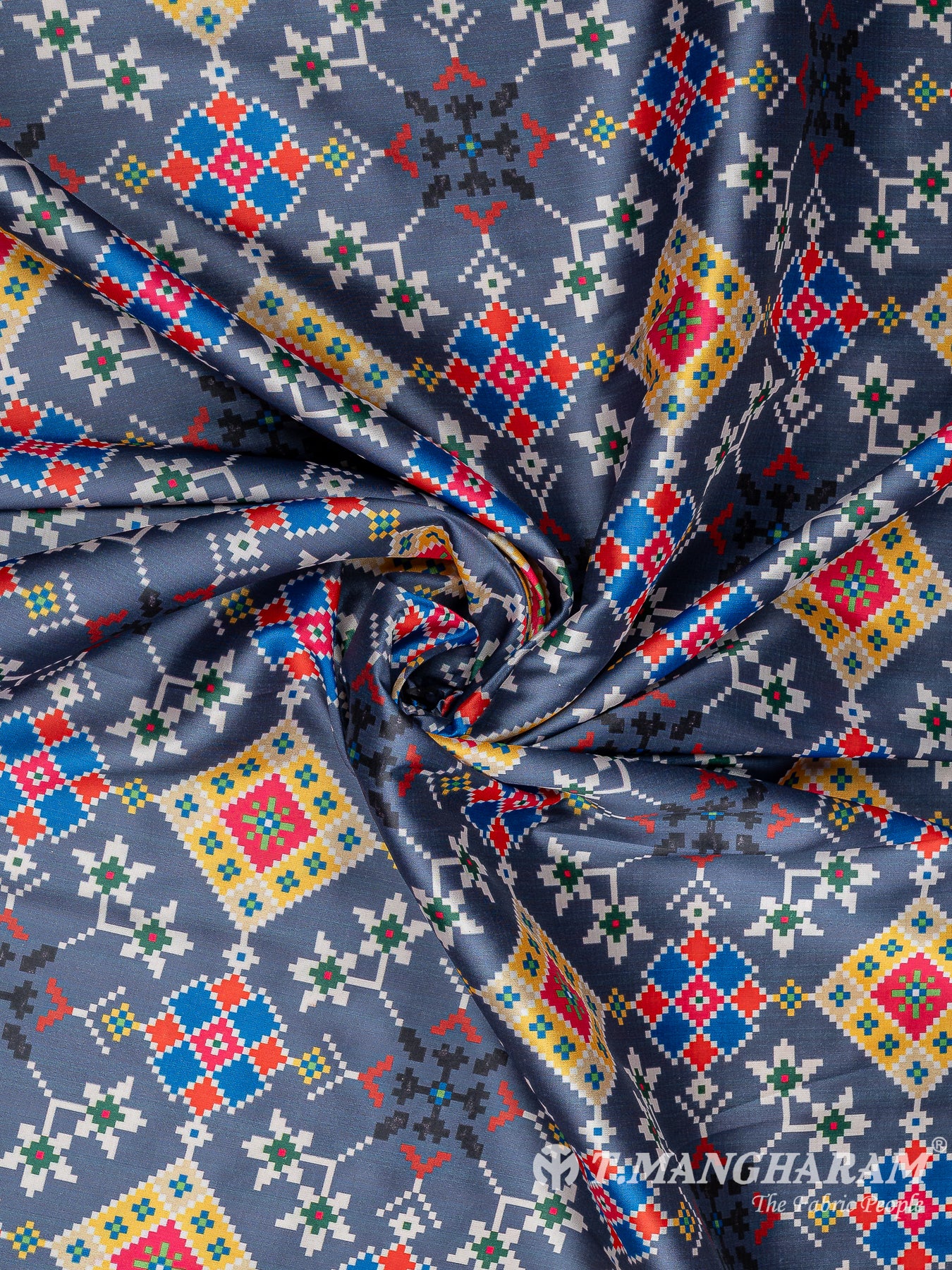 Blue Taffeta Silk Fabric - EA3005 view-1