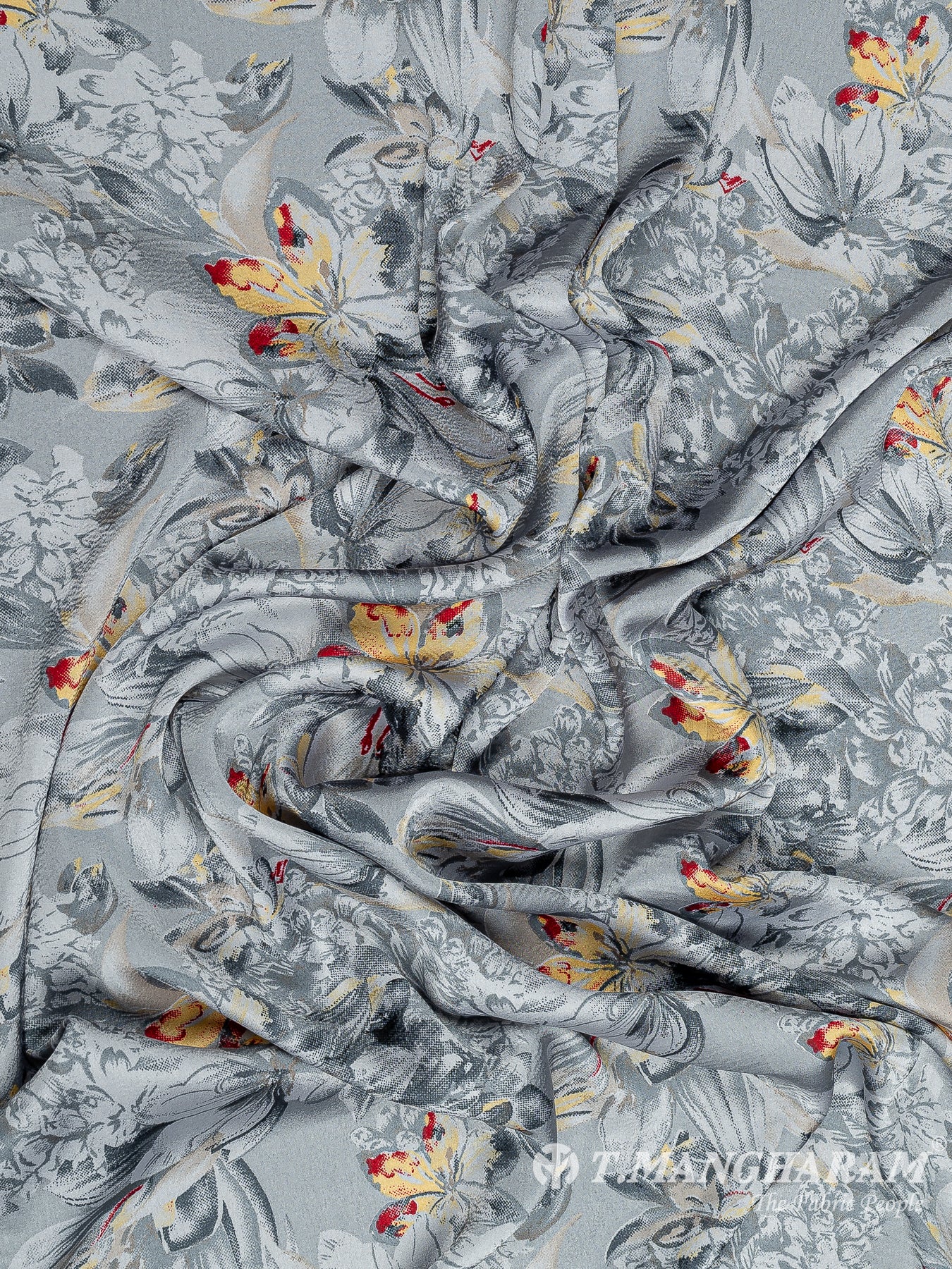 Grey Silk Fabric - EB7460 view-4
