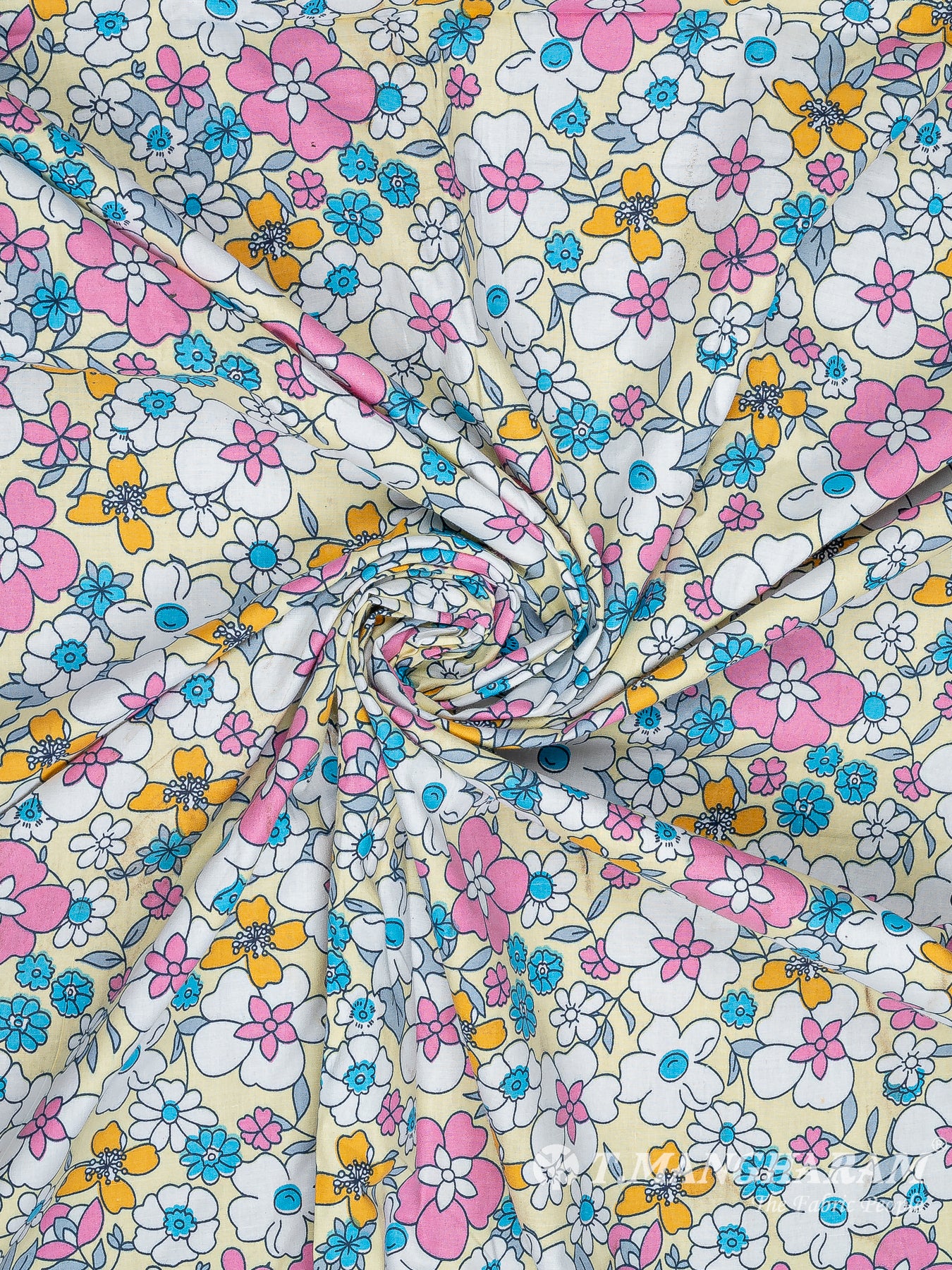 Yellow Cotton Fabric - EC10418 view-1