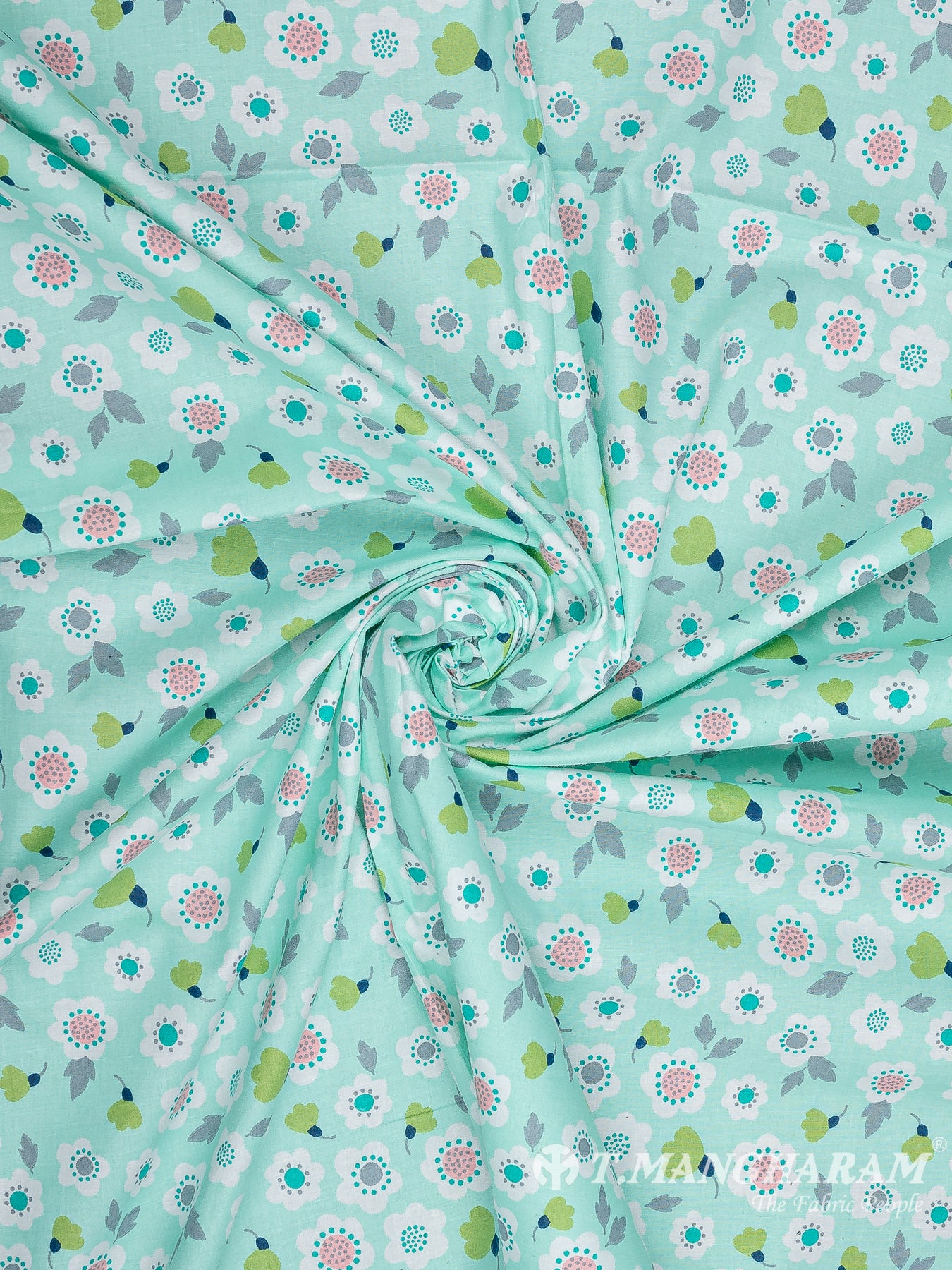 Green Cotton Fabric - EC10426 view-1