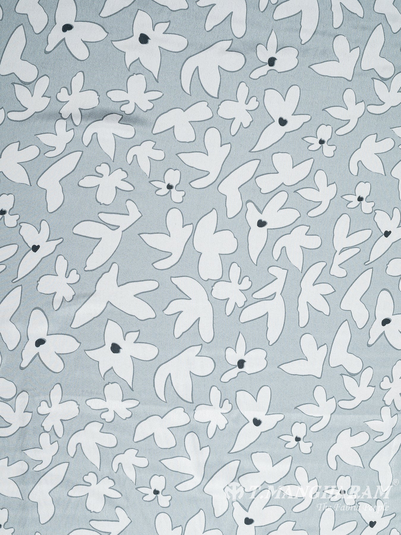 Grey Silk Fabric - EB7466 view-3
