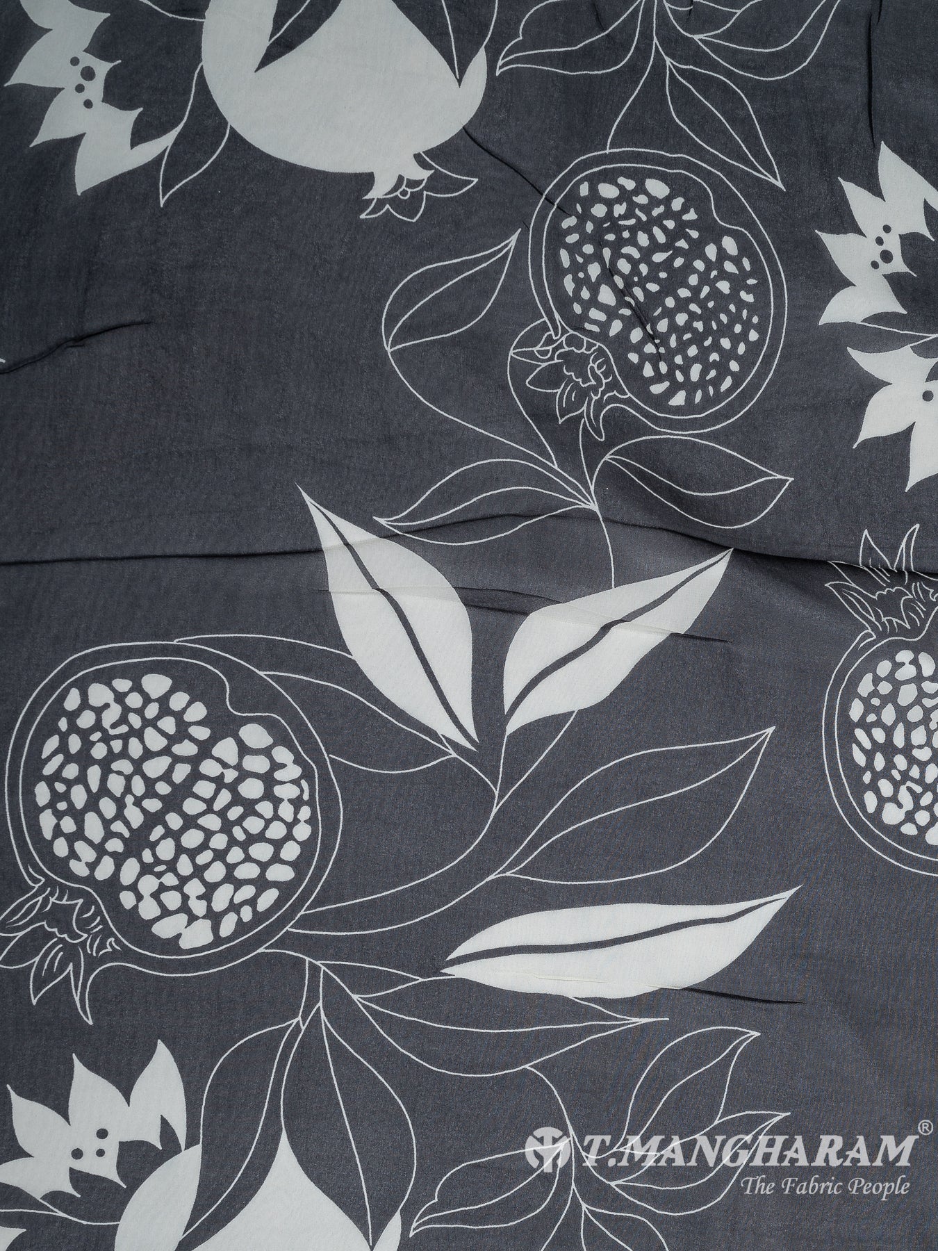 Black Georgette Fabric - EA3040 view-2