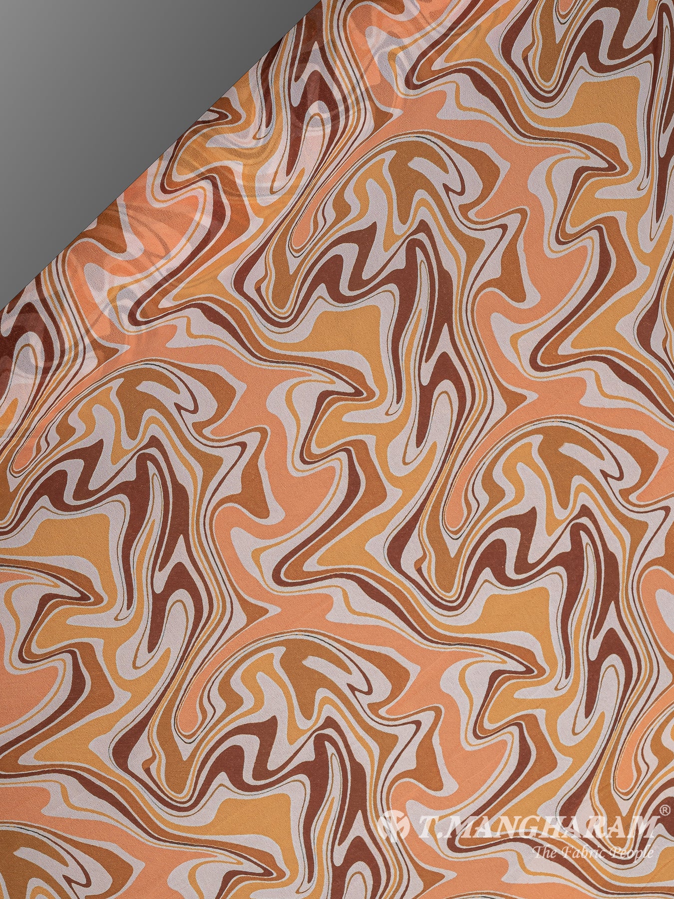 Yellow Georgette Fabric - EC10532 view-2