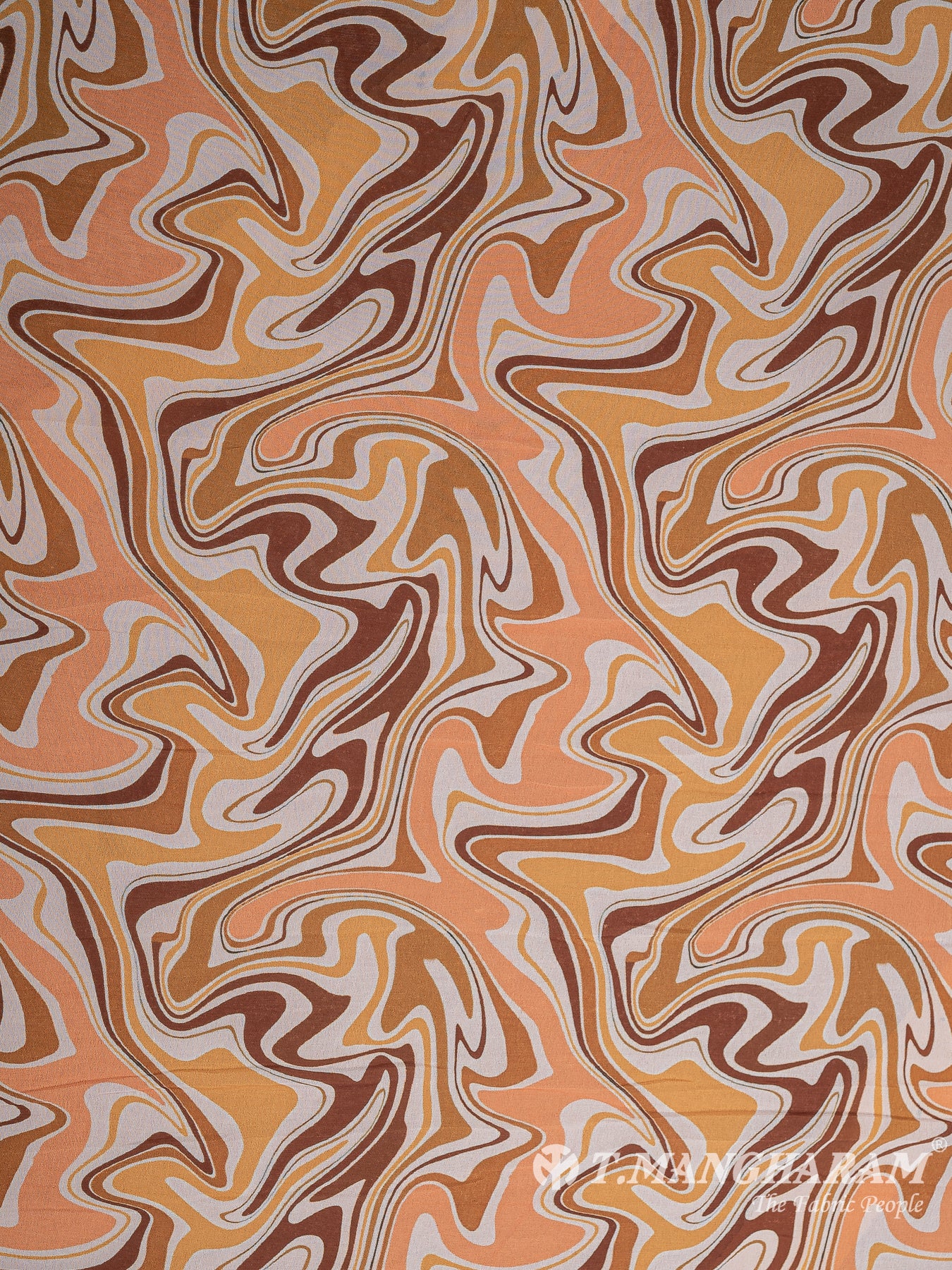 Yellow Georgette Fabric - EC10532 view-3