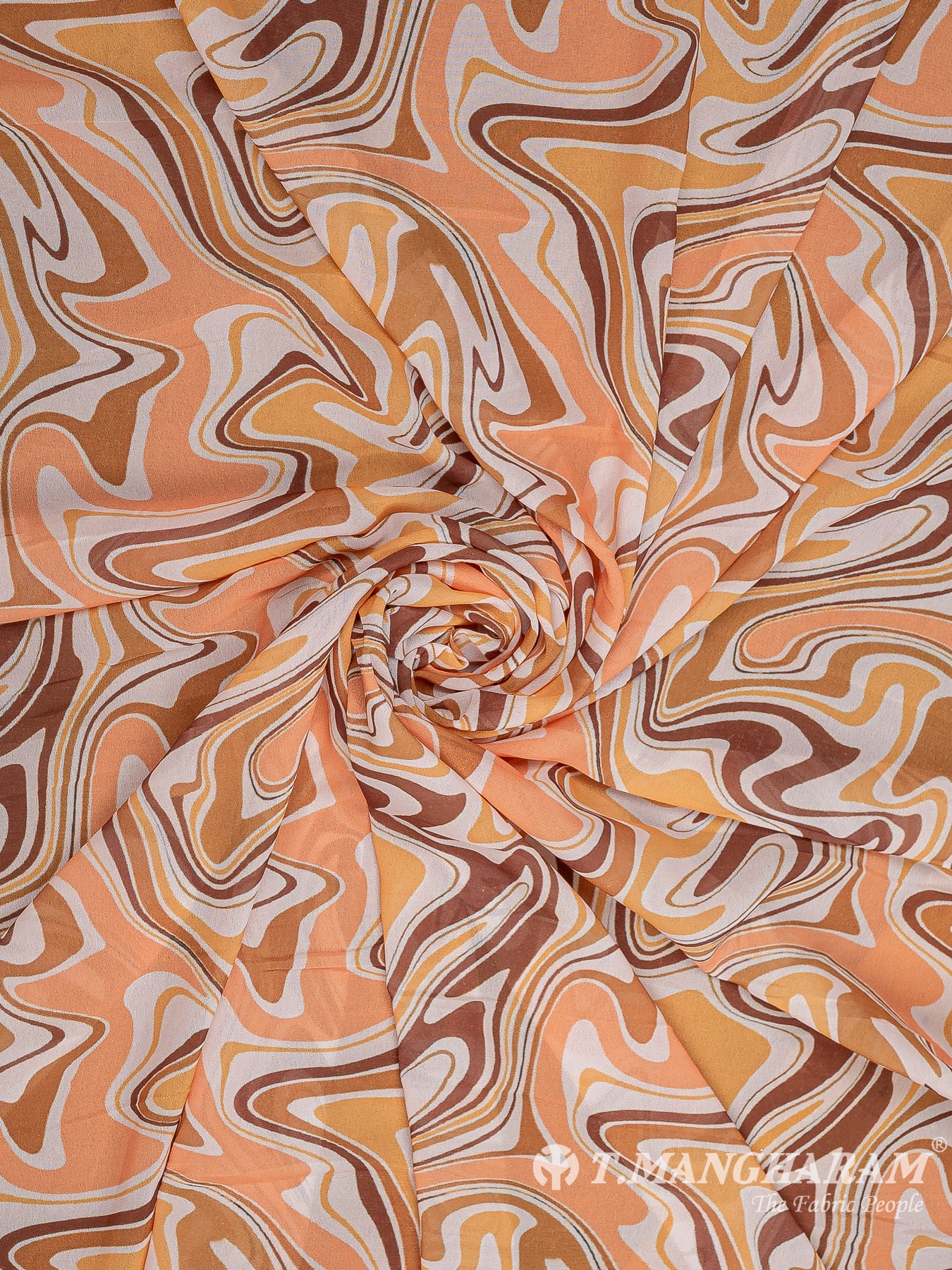 Yellow Georgette Fabric - EC10532 view-1