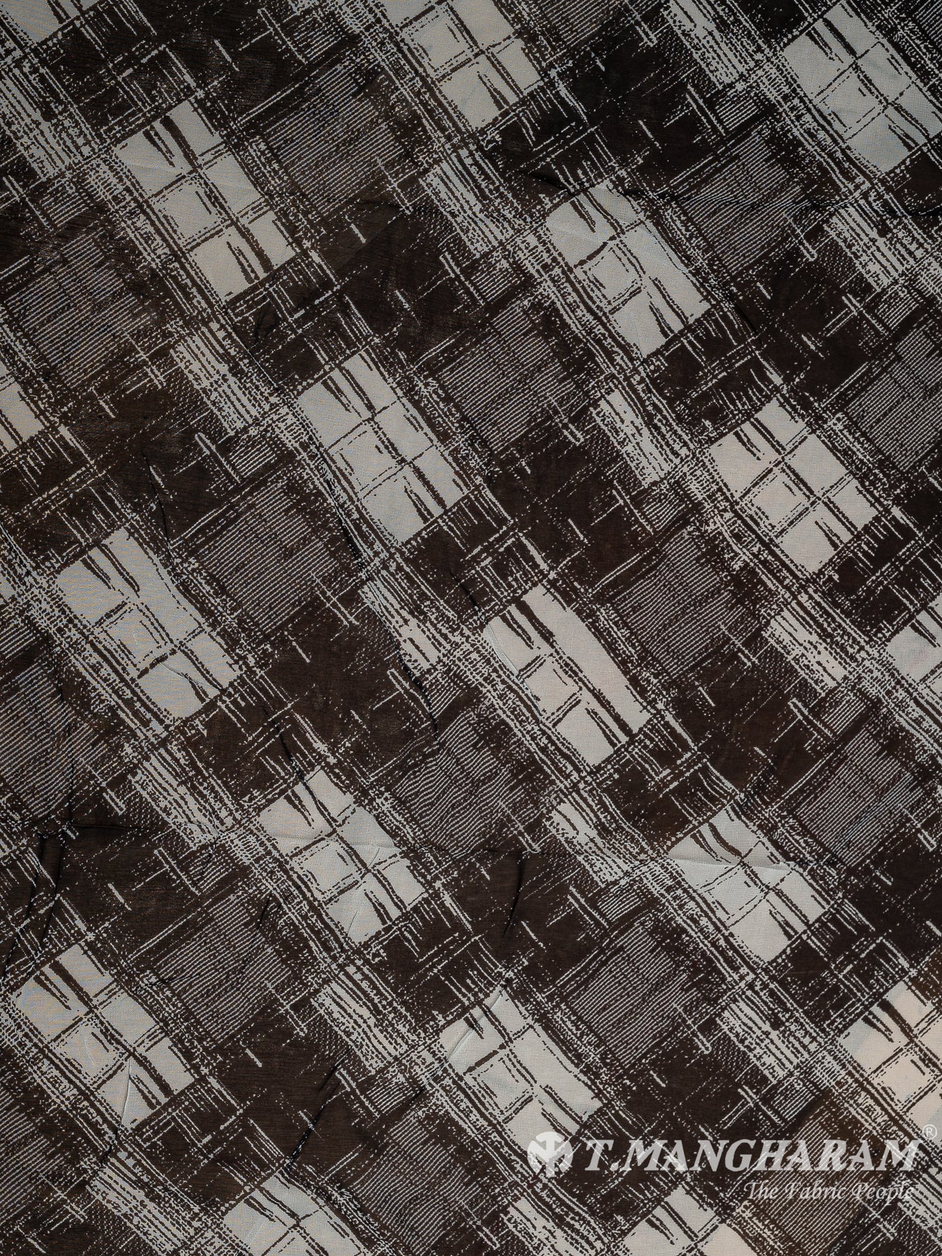 Black Georgette Fabric - EA3041 view-3