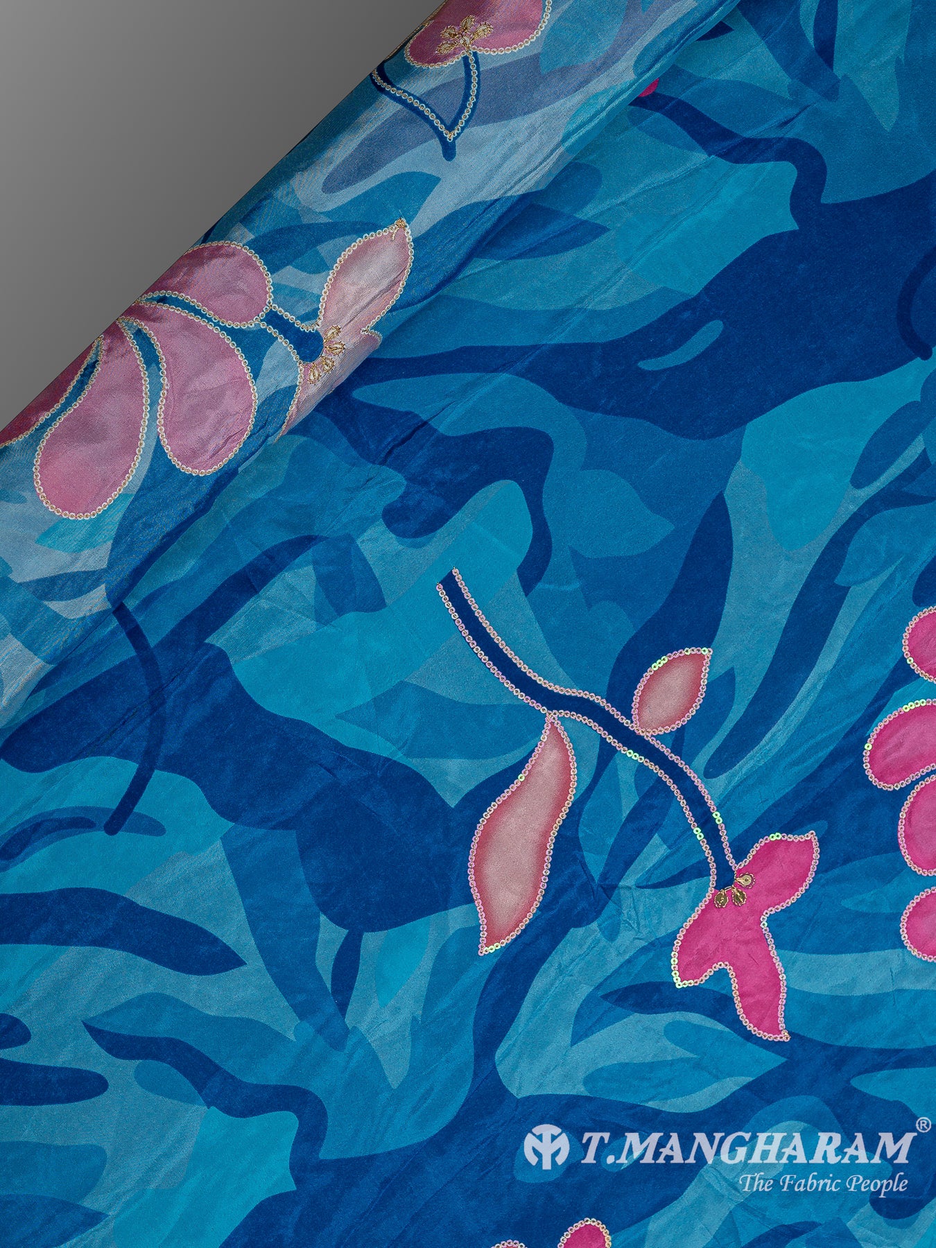 Blue Crepe Fabric - EC10376 view-2