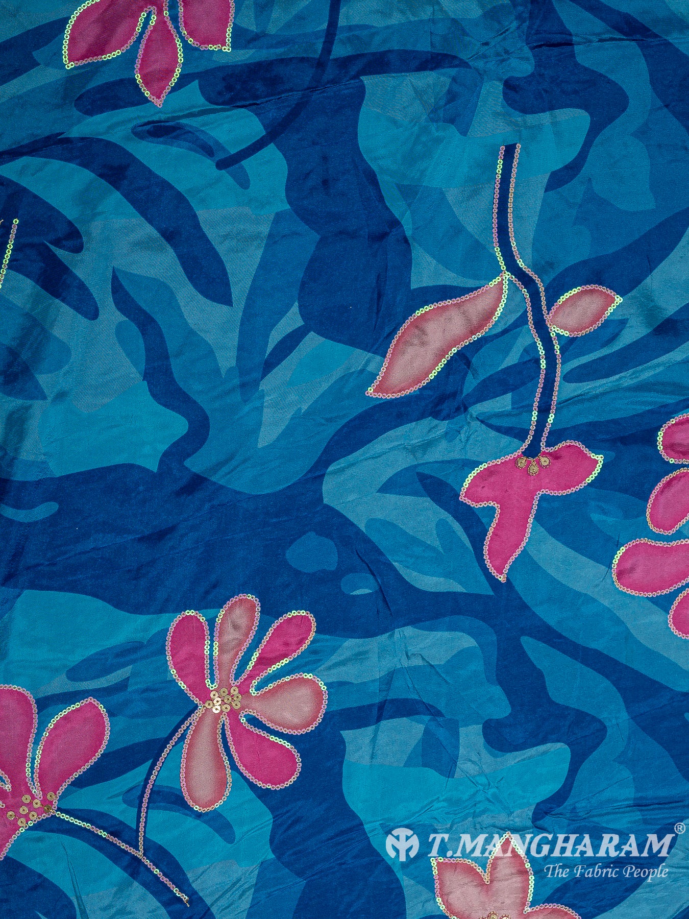Blue Crepe Fabric - EC10376 view-3