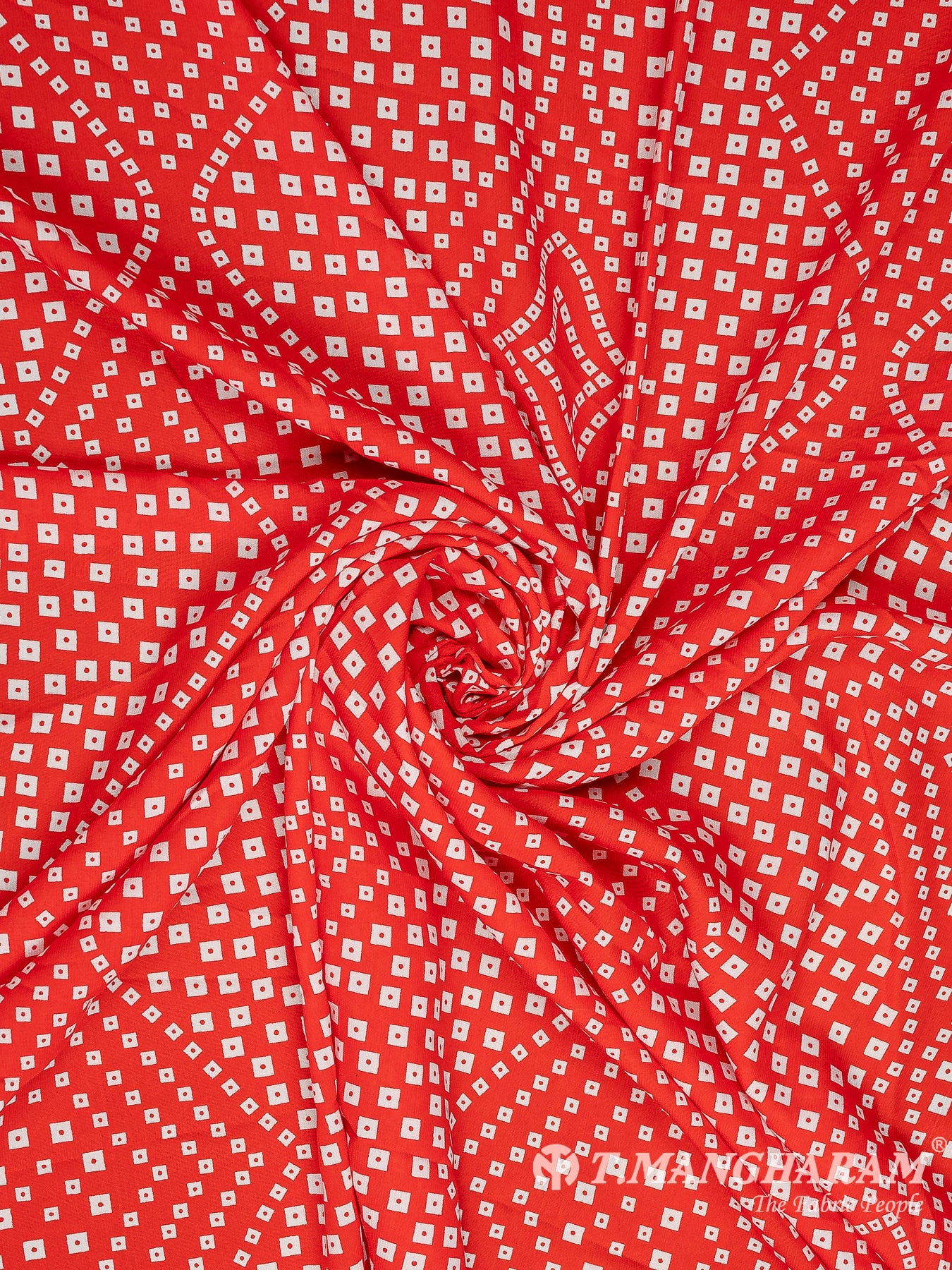 Red Crepe Fabric - EA3105 view-1