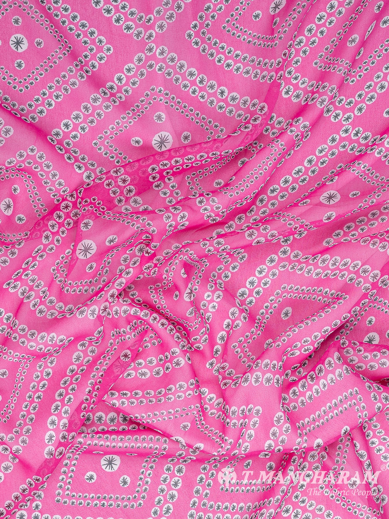 Pink Georgette Fabric - EA3139 view-4