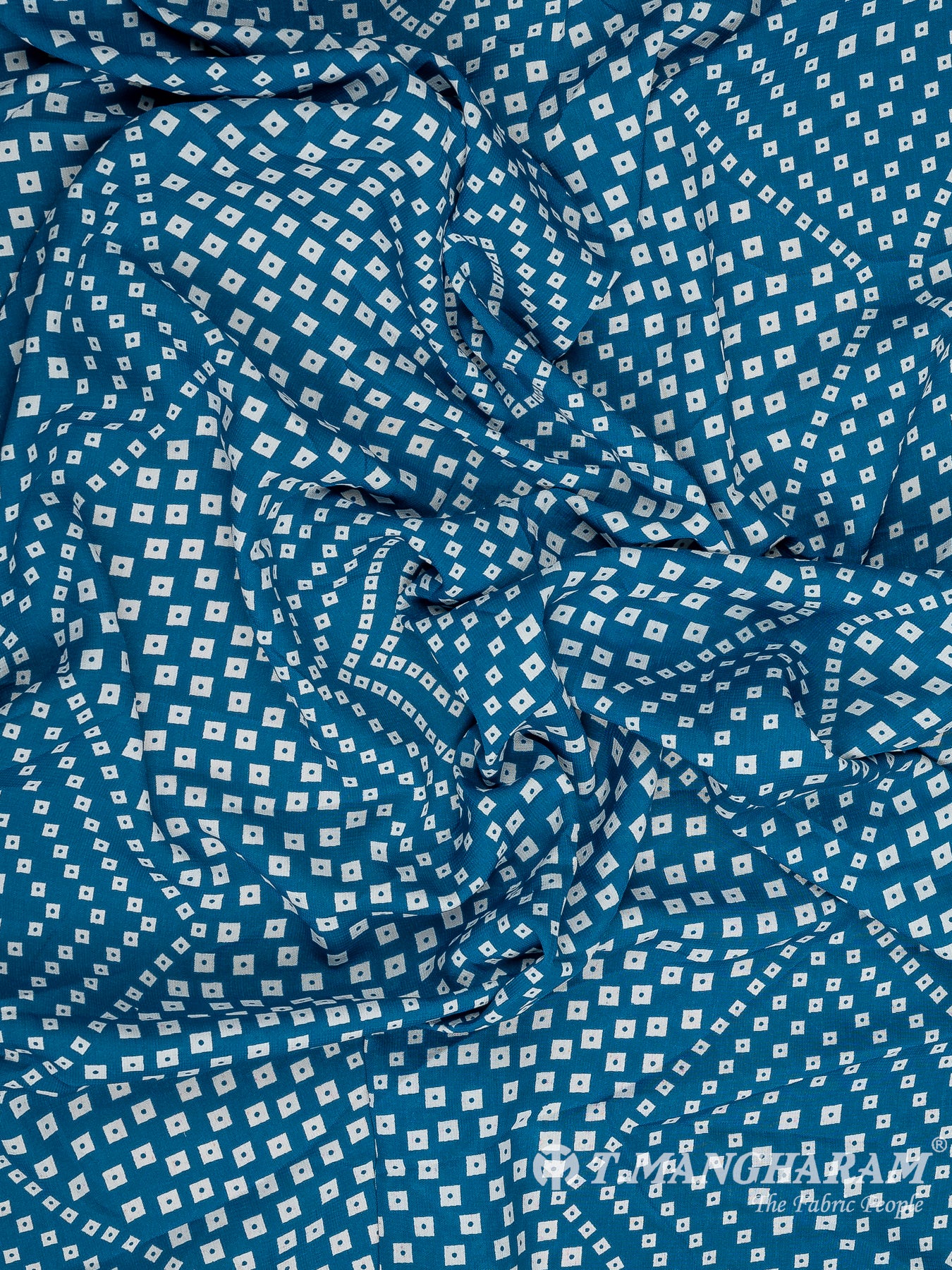 Blue Georgette Fabric - EA3104 view-4