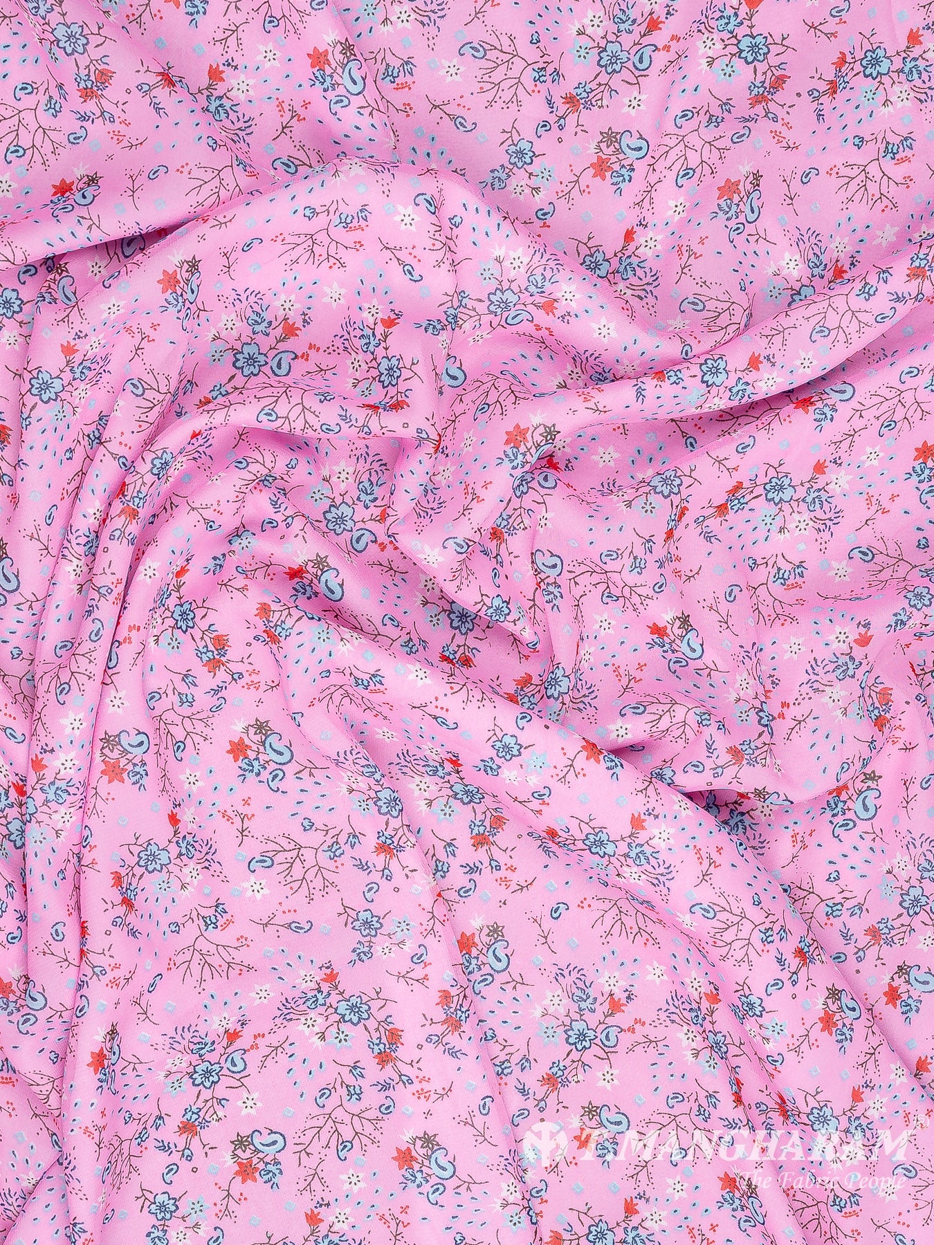 Pink Georgette Fabric - EA3094 view-4