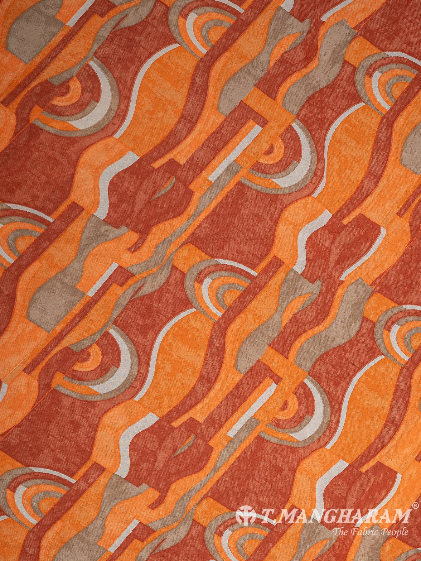 Orange Georgette Fabric - EA3159