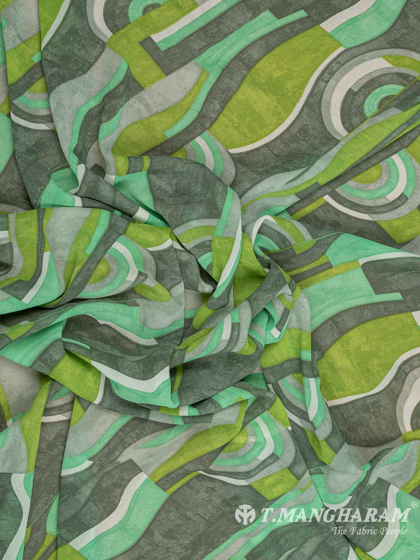 Green Georgette Fabric - EA3168