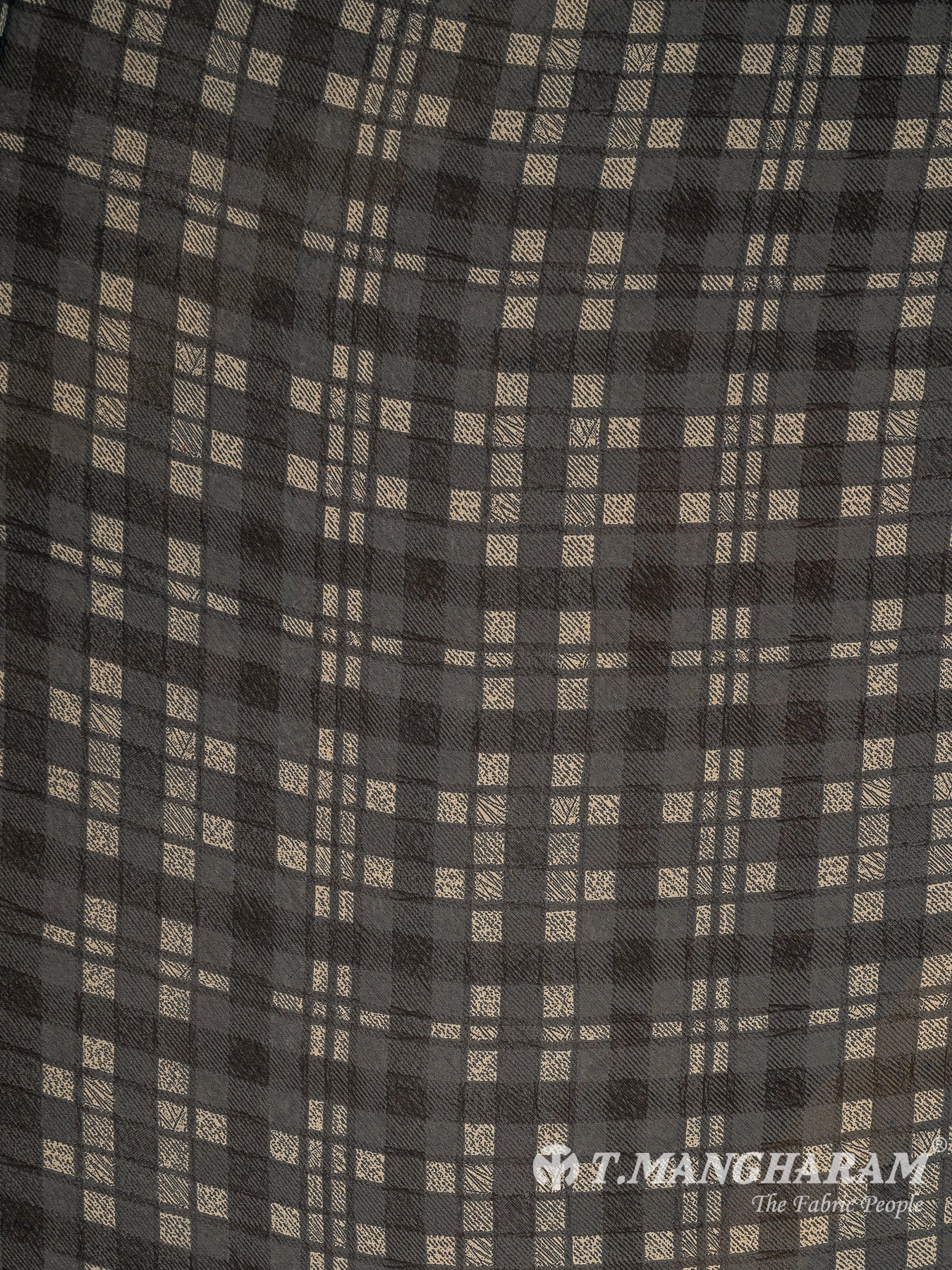 Grey Georgette Fabric - EA3083 view-3