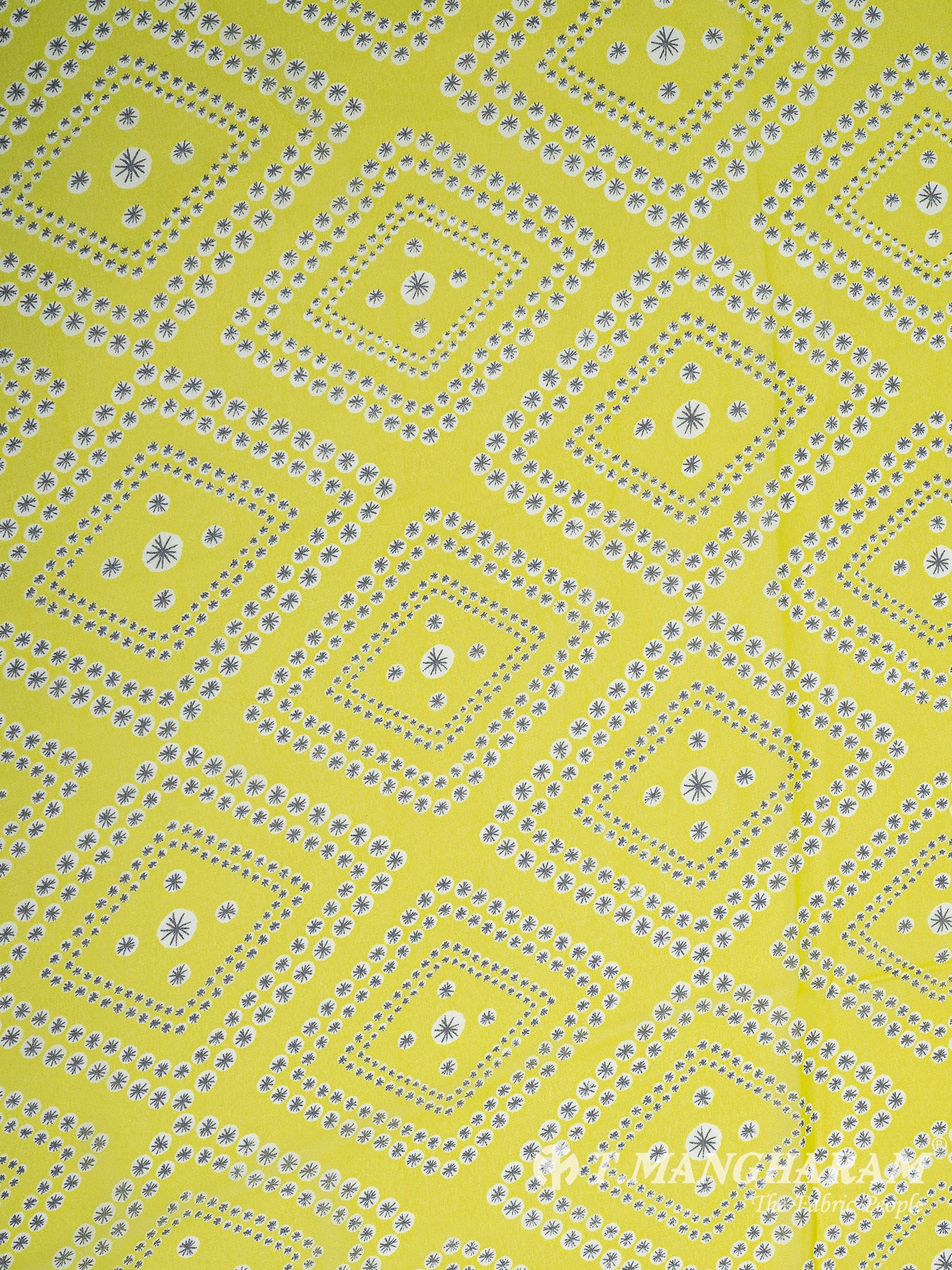 Yellow Georgette Fabric - EA3140 view-3