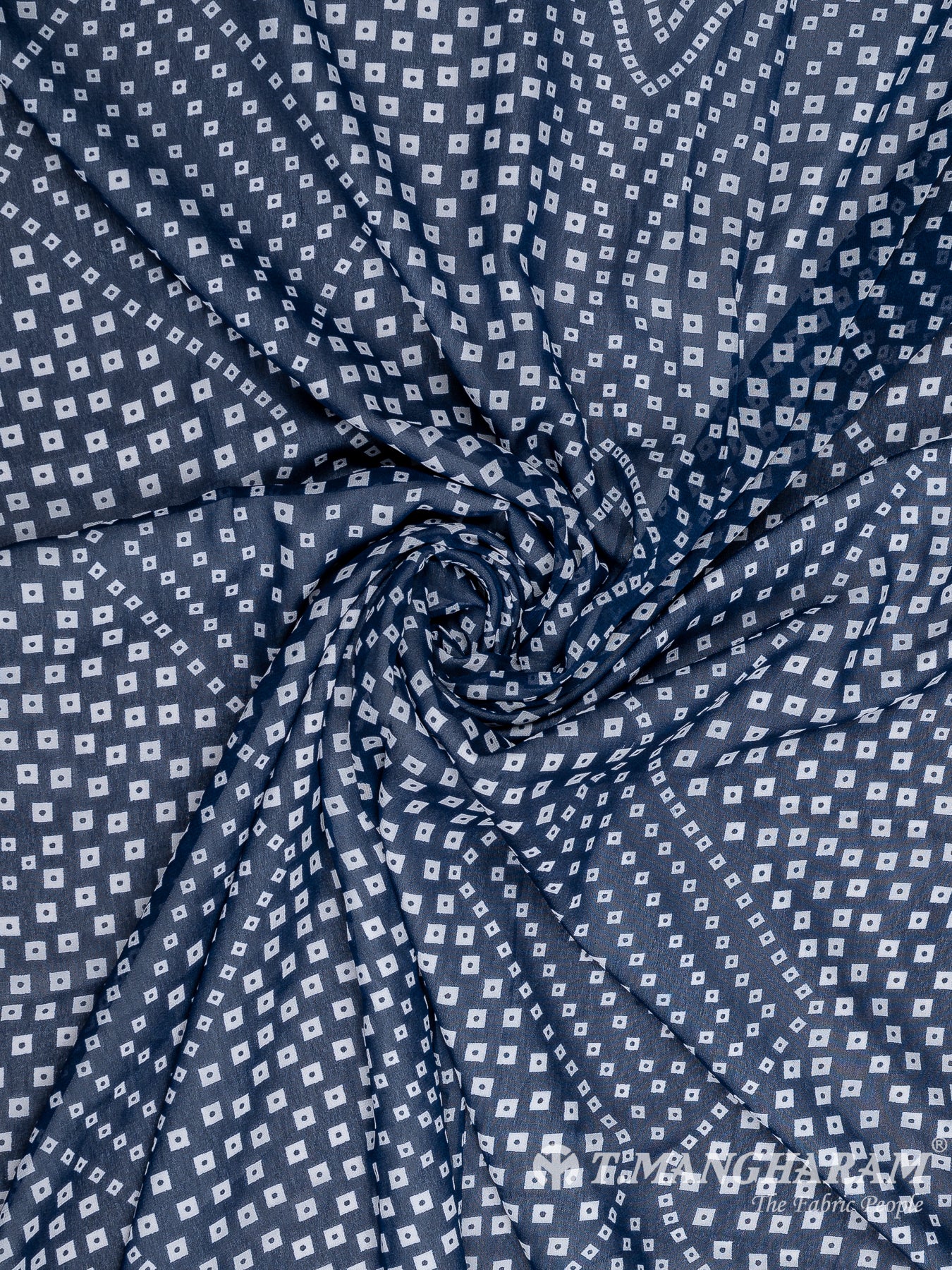 Blue Georgette Fabric - EA3153 view-1