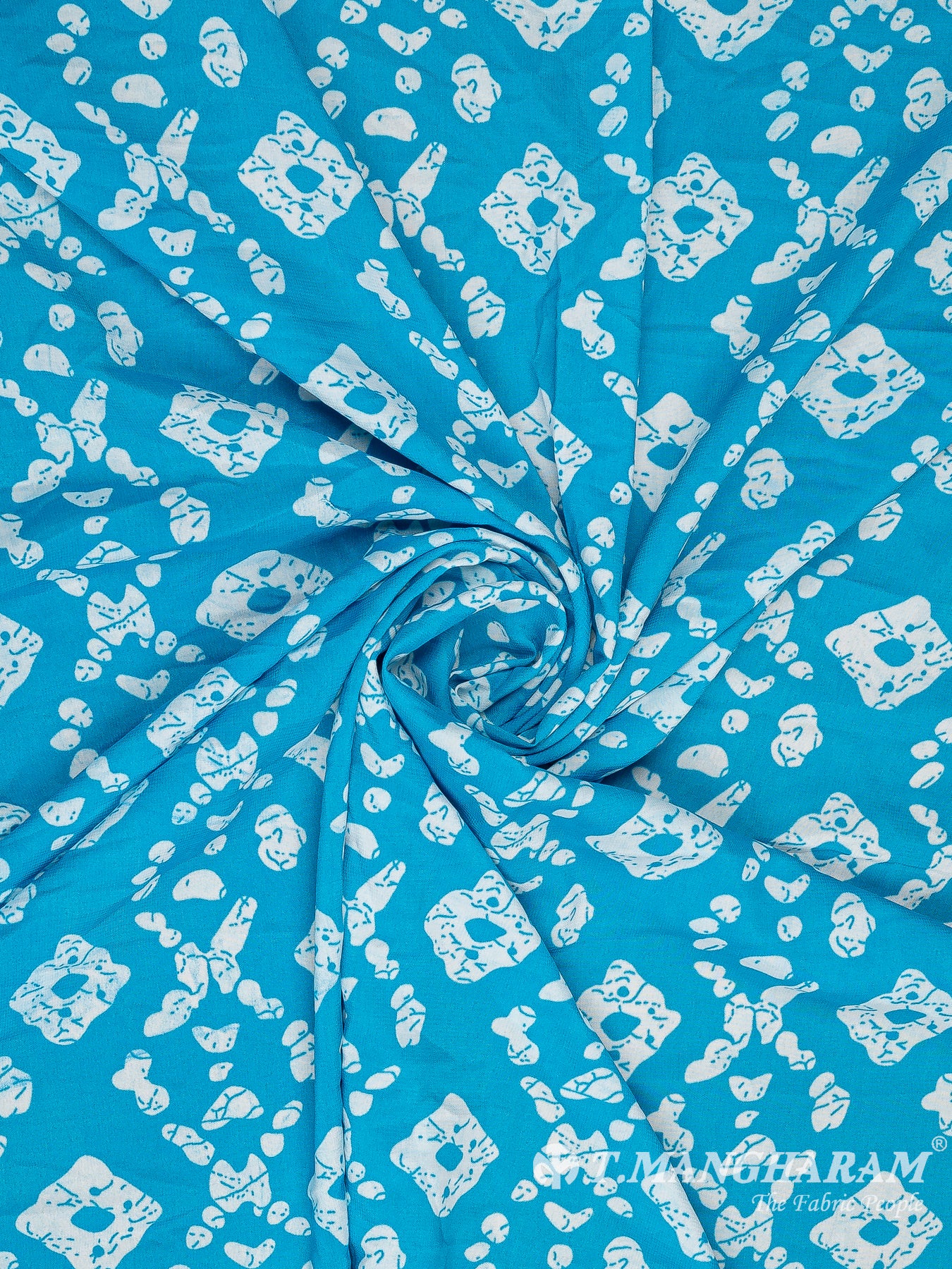 Blue Georgette Fabric - EA3088 view-1