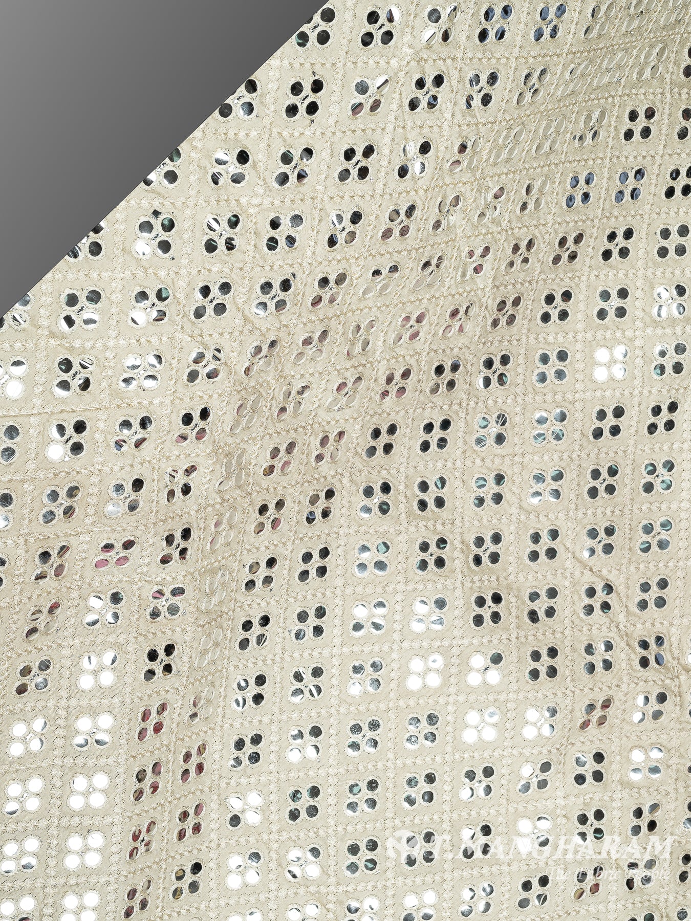 Beige Raw Silk Fabric - EC10196 view-2