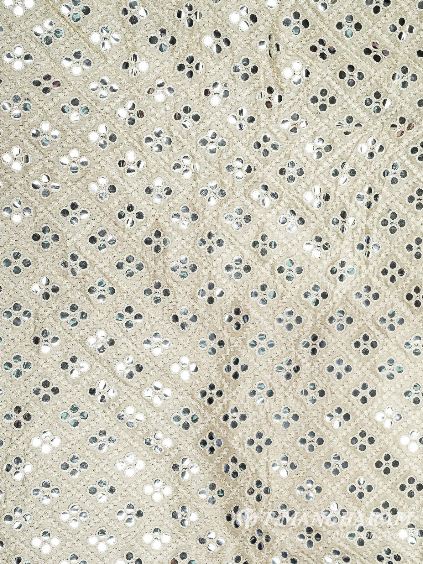 Beige Raw Silk Fabric - EC10196 view-3