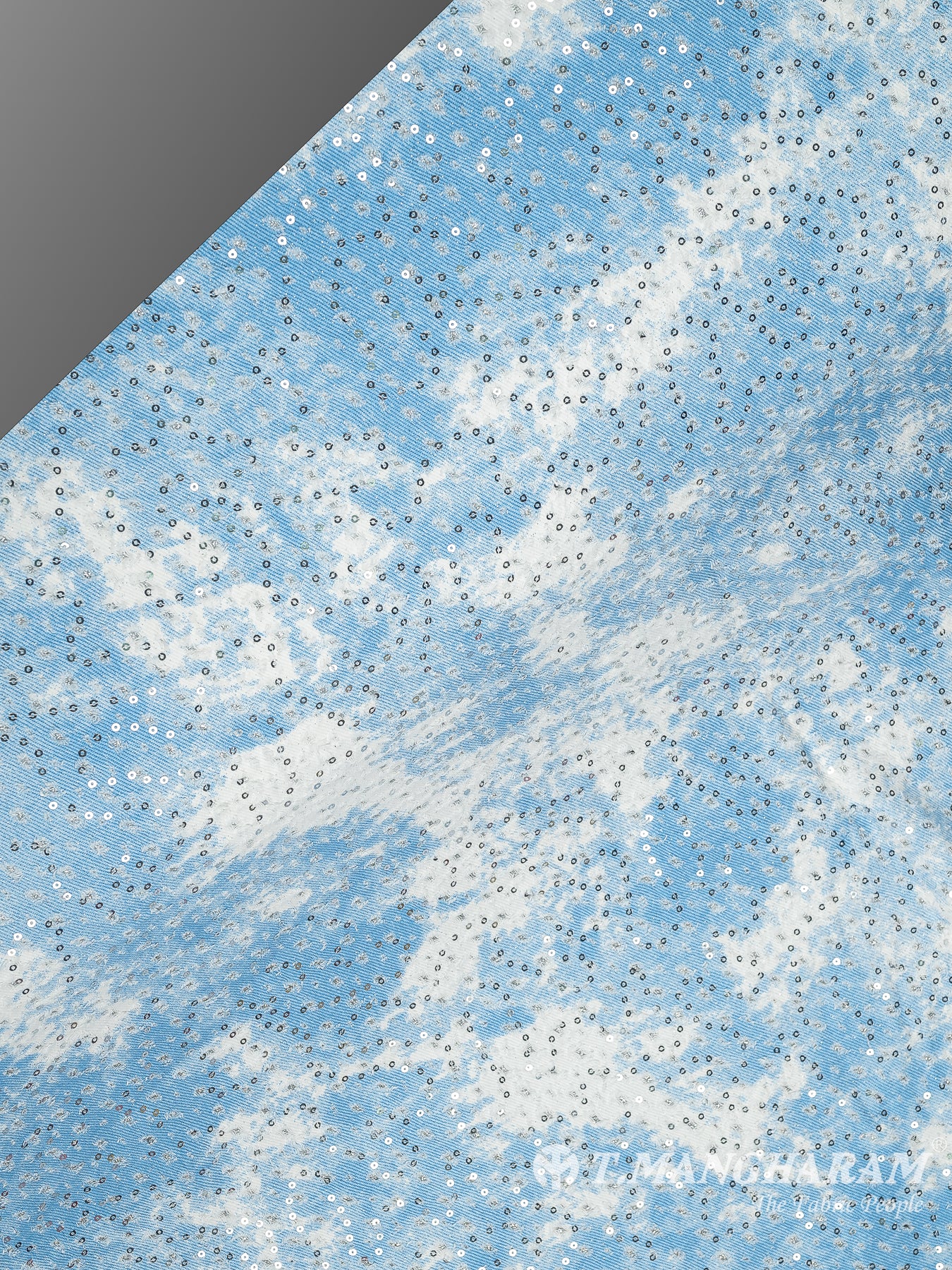 Blue Denim Embroidery Fabric - EC10404 view-2