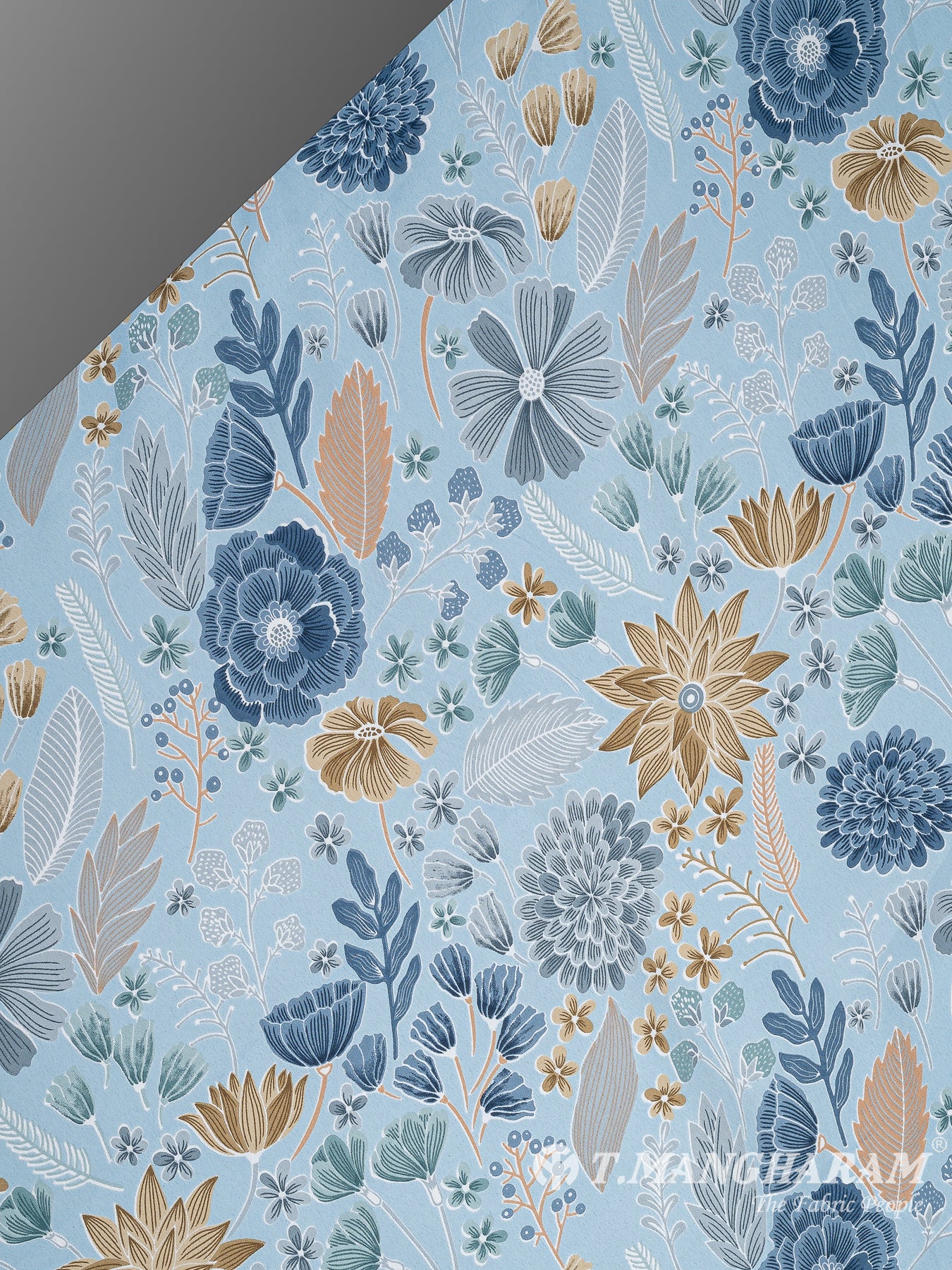 Blue Crepe Fabric - EC10476 view-2