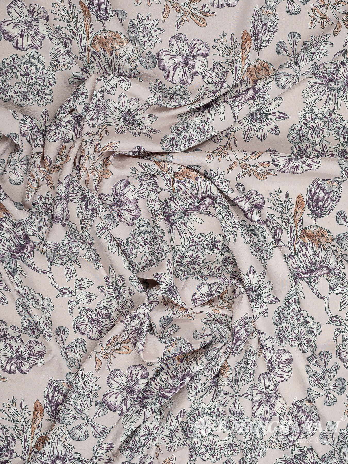 Violet Crepe Fabric - EC10448 view-4