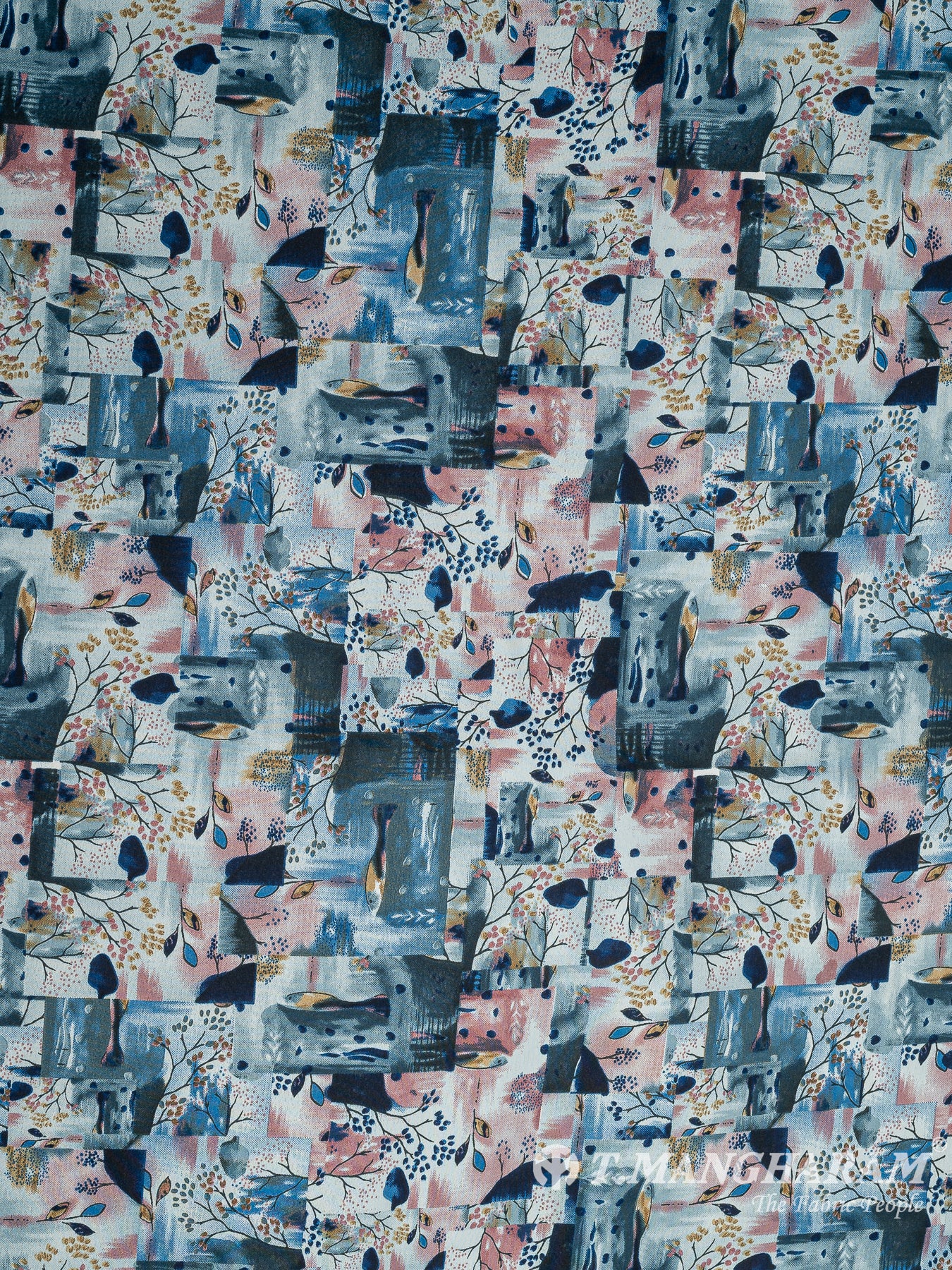 Blue Crepe Fabric - EC10483 view-3