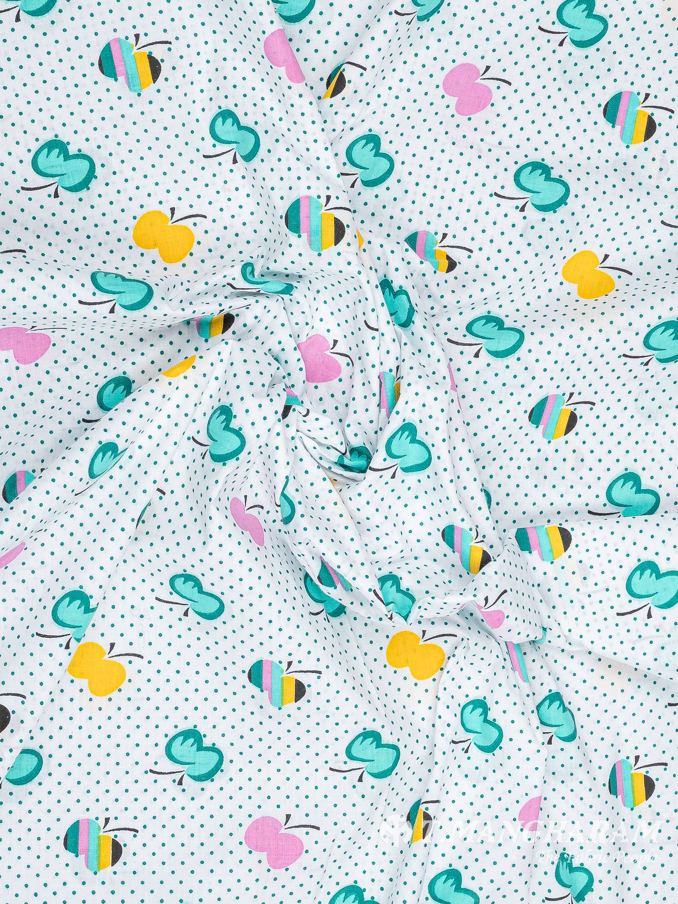 White Cotton Fabric - EB7533 view-3