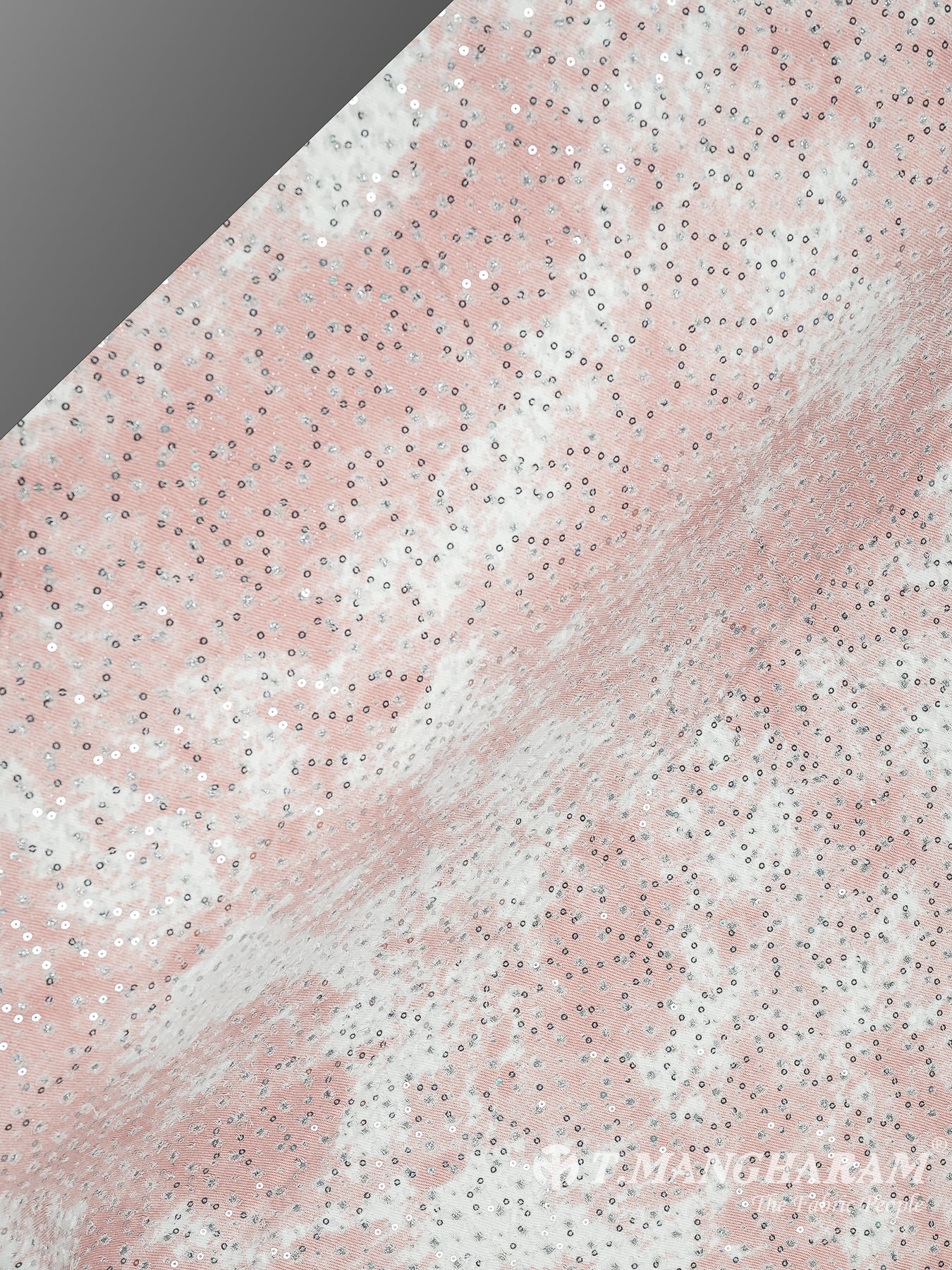 Peach Denim Embroidery Fabric - EC10403 view-2