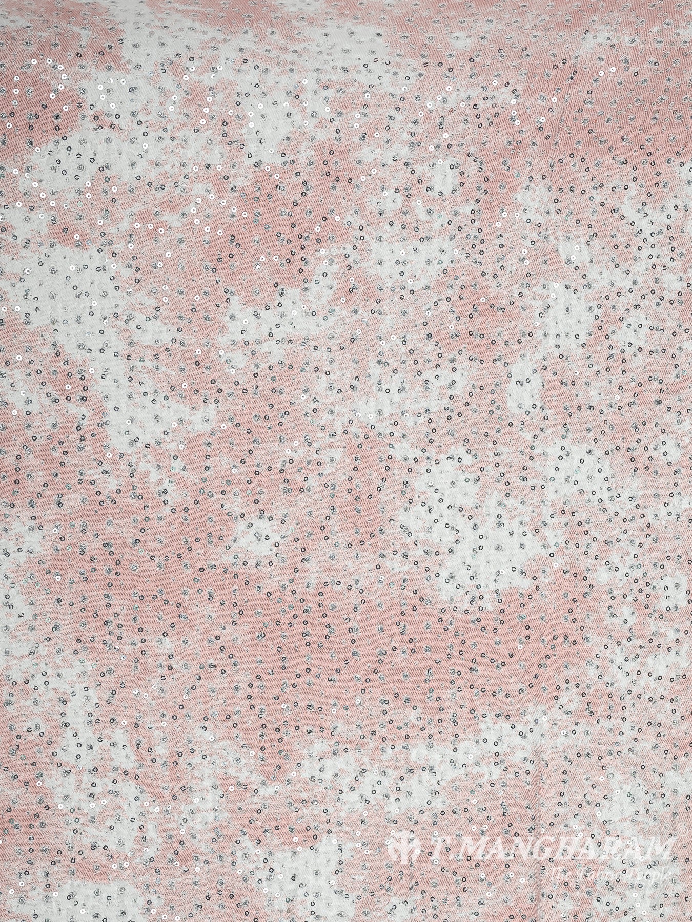 Peach Denim Embroidery Fabric - EC10403 view-3