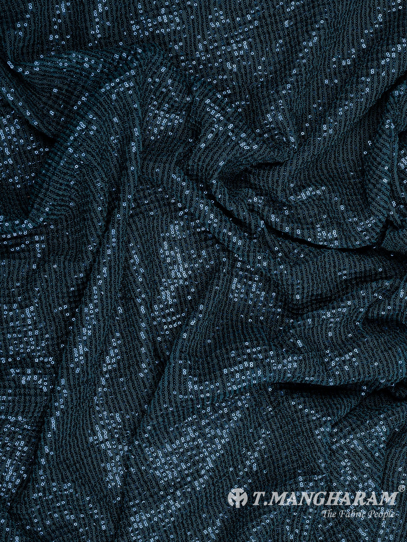 Green Sequin Net Fabric - EB7637 view-4