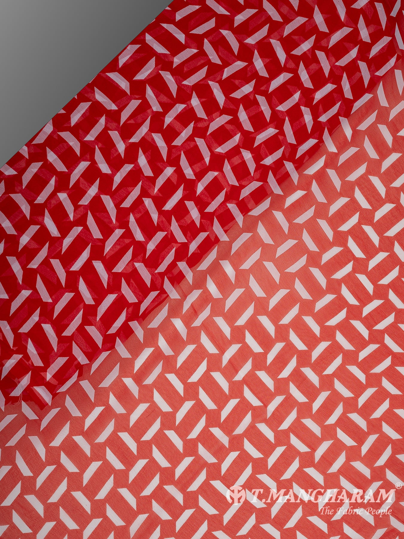 Red Georgette Fabric - EC10773 view-2
