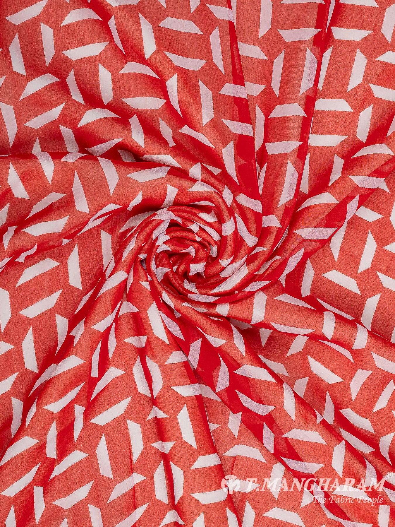 Red Georgette Fabric - EC10773 view-1