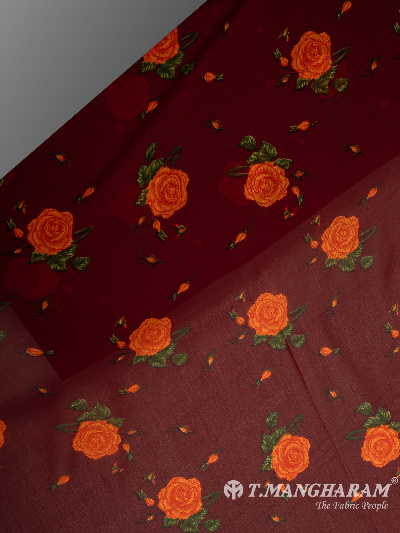 Maroon Georgette Fabric - EC10767 view-2