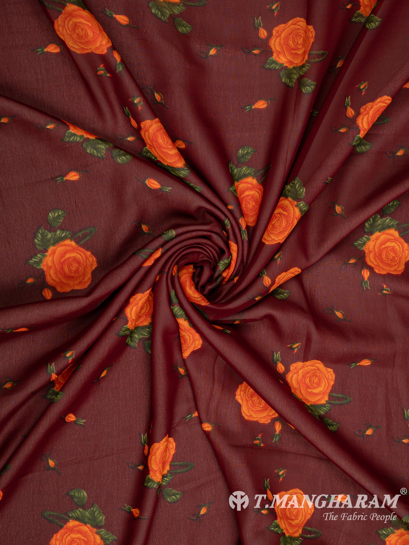 Maroon Georgette Fabric - EC10767 view-1