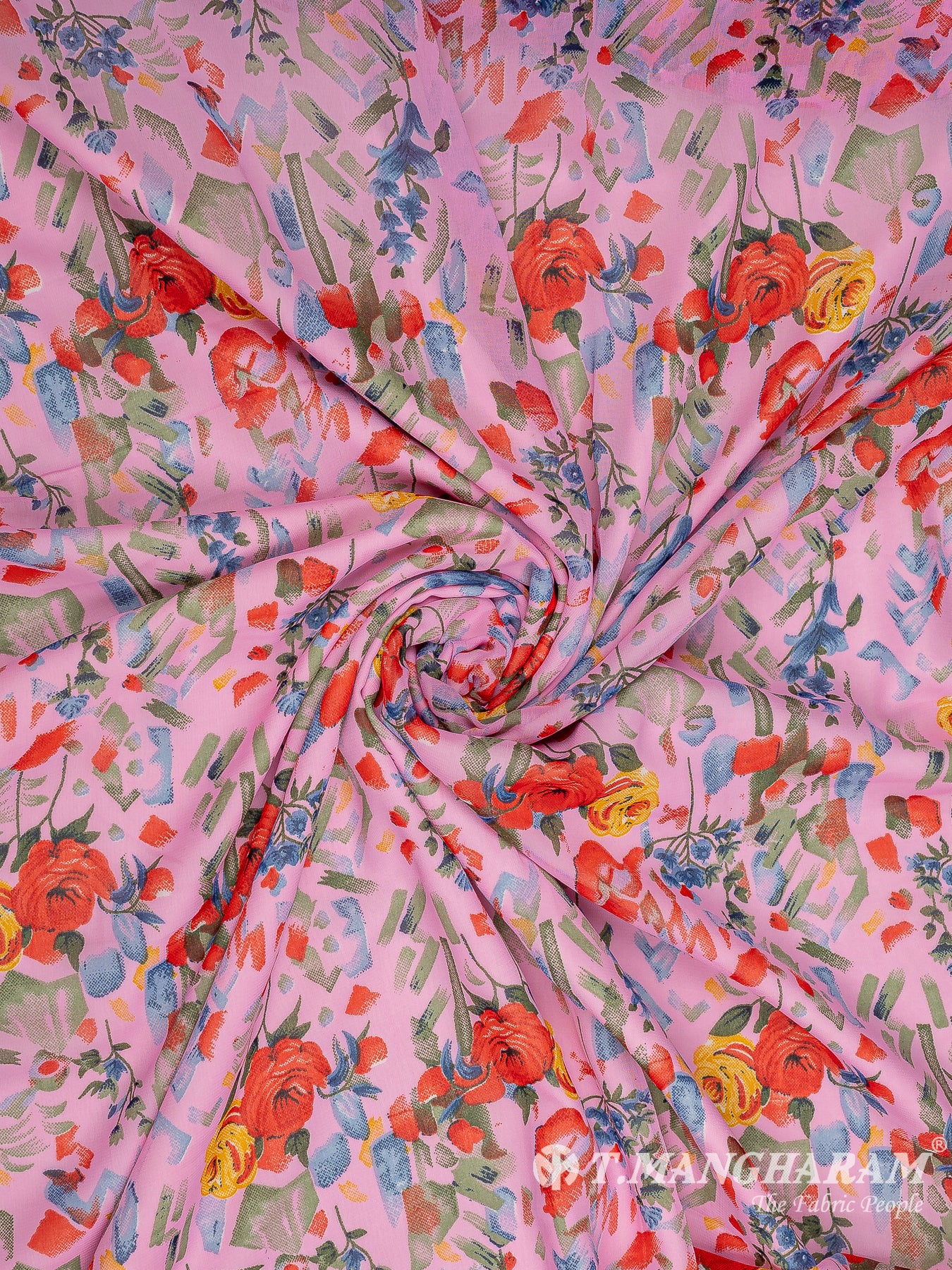 Pink Georgette Fabric - EC10777 view-1