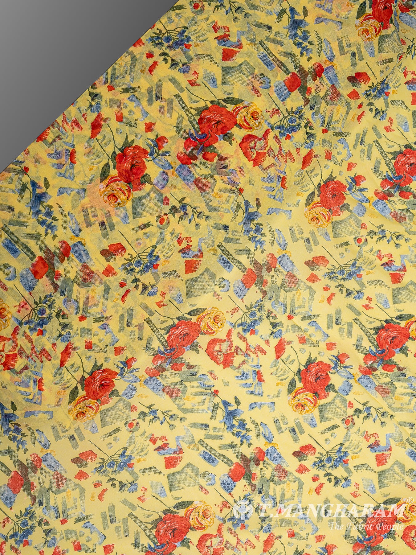Yellow Georgette Fabric - EC10778 view-2