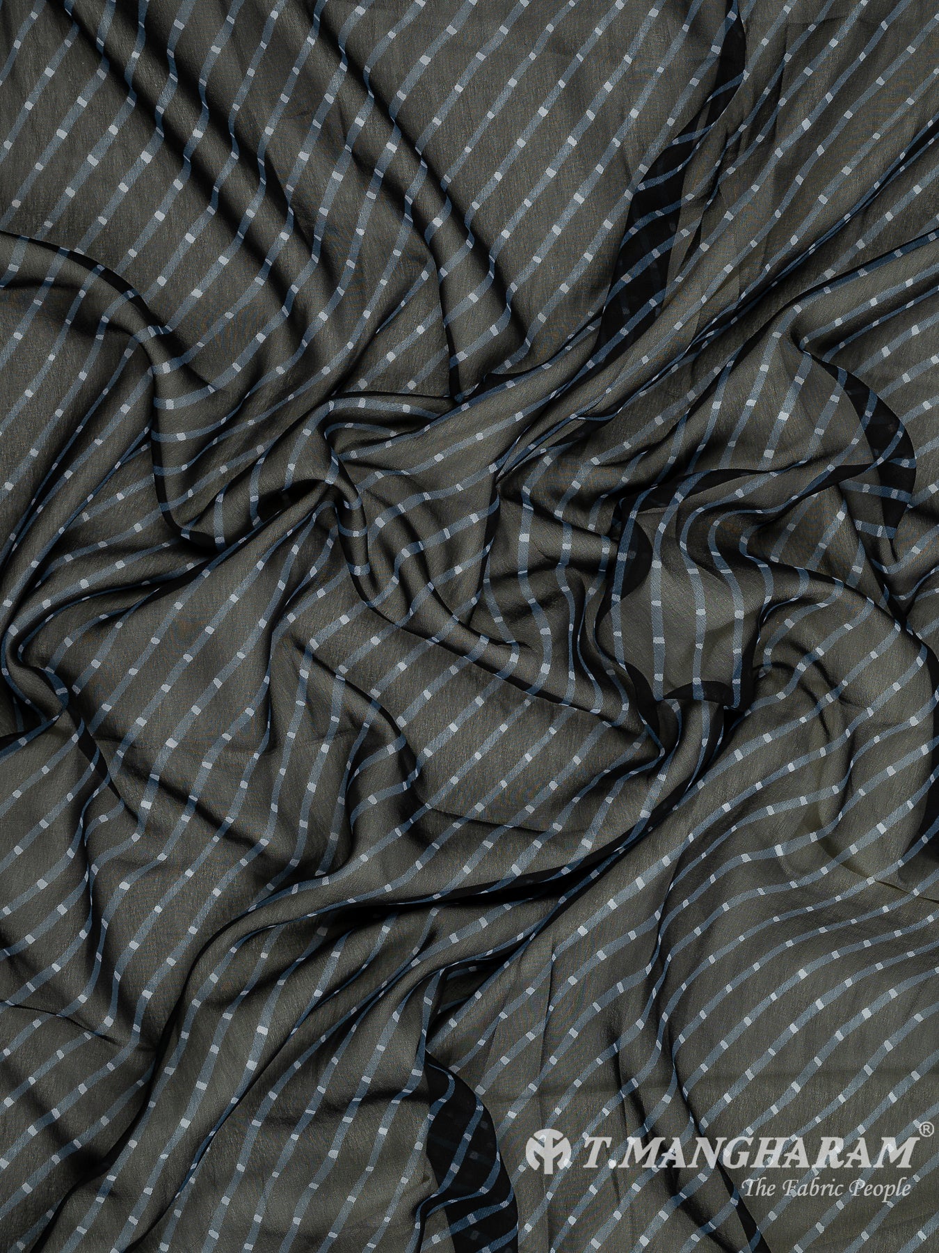 Blue Georgette Fabric - EC10766 view-4