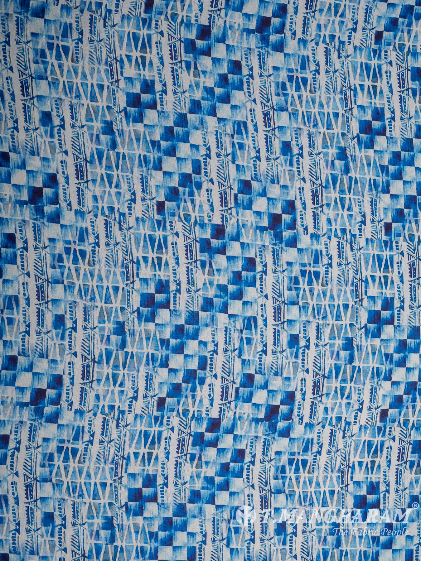 Blue Crepe Fabric - EC10682