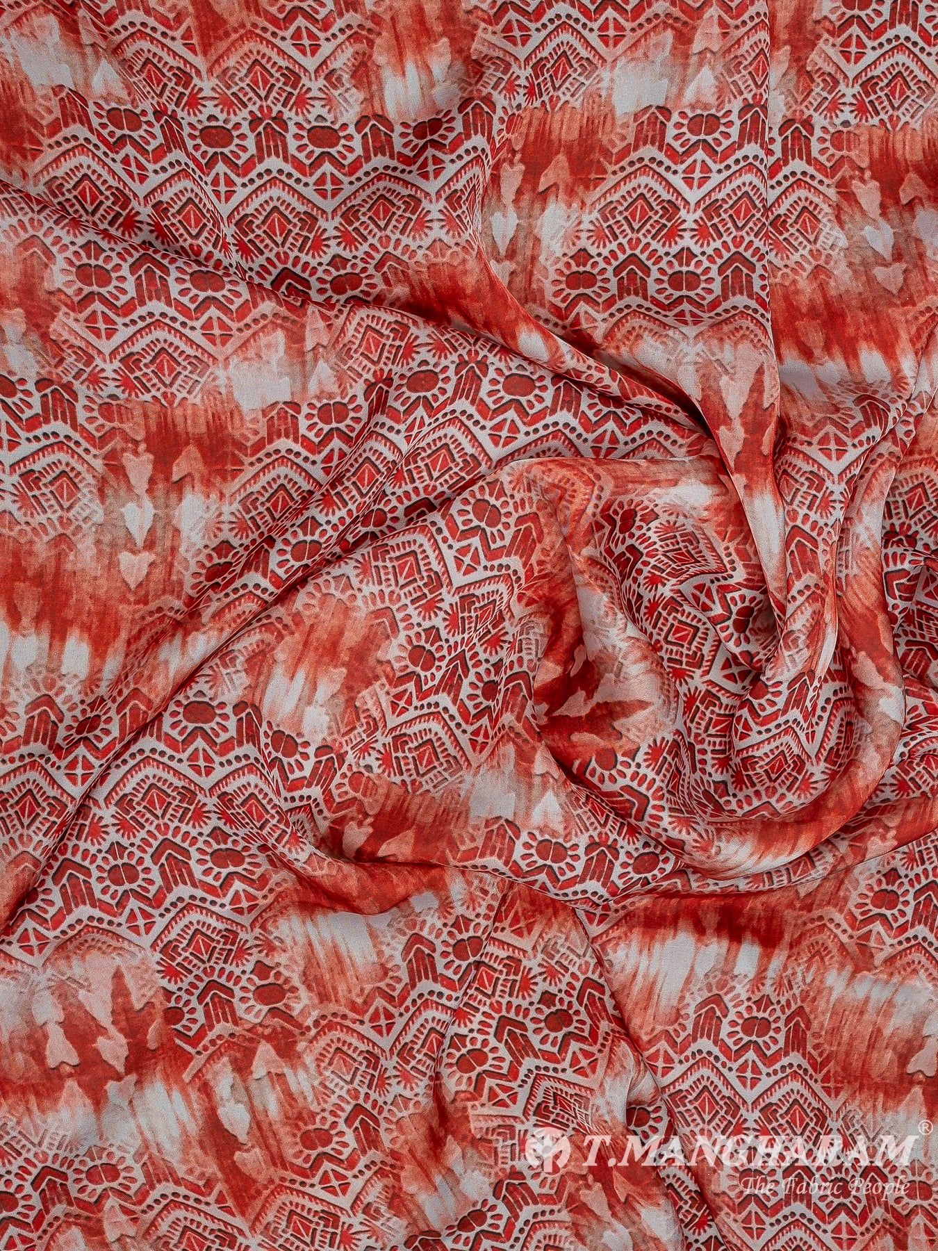 Red Crepe Fabric - EC10688