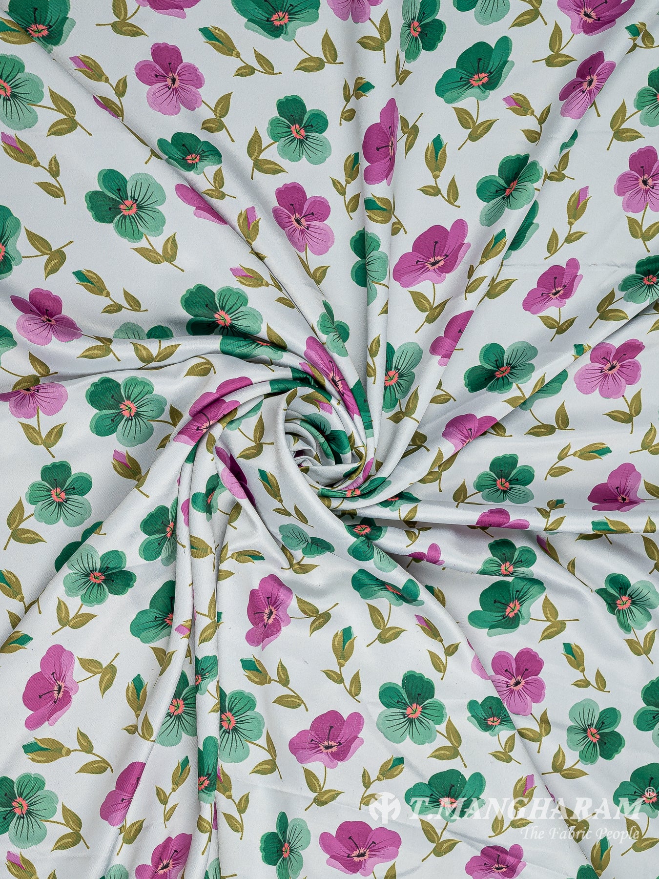 White Satin Fabric - EC10693