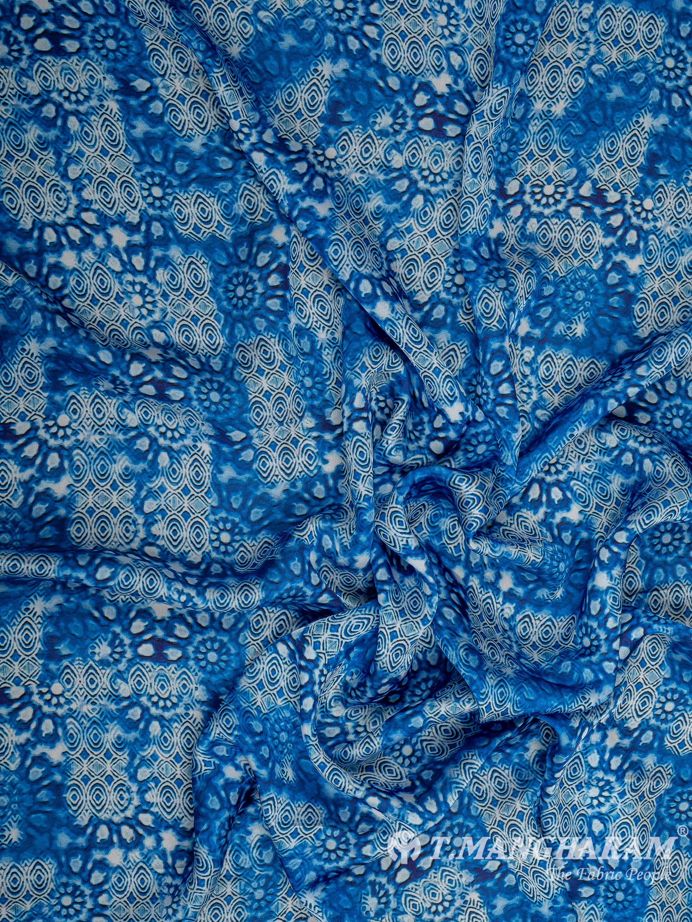 Blue Crepe Fabric - EC10684