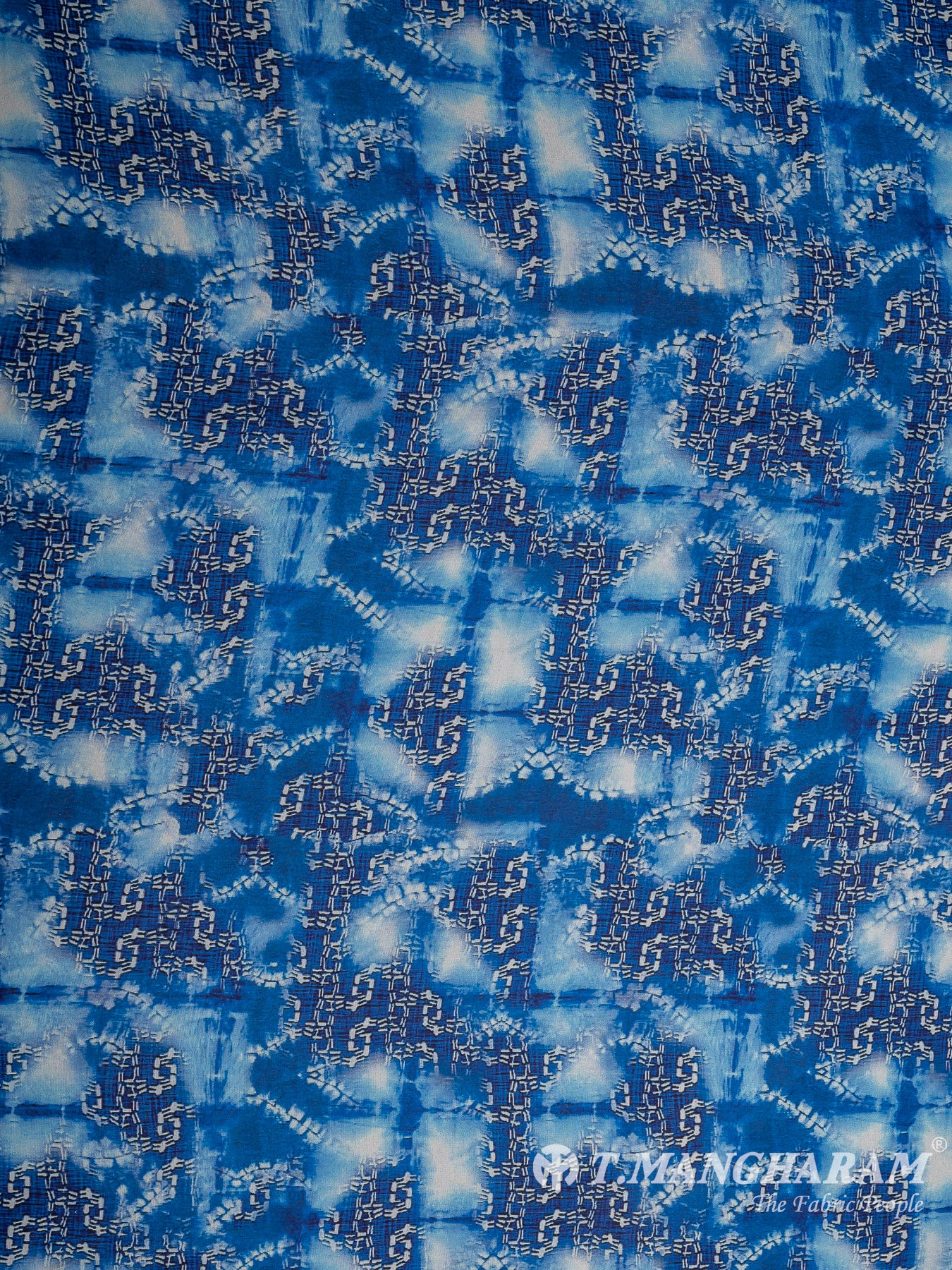 Blue Crepe Fabric - EC10683