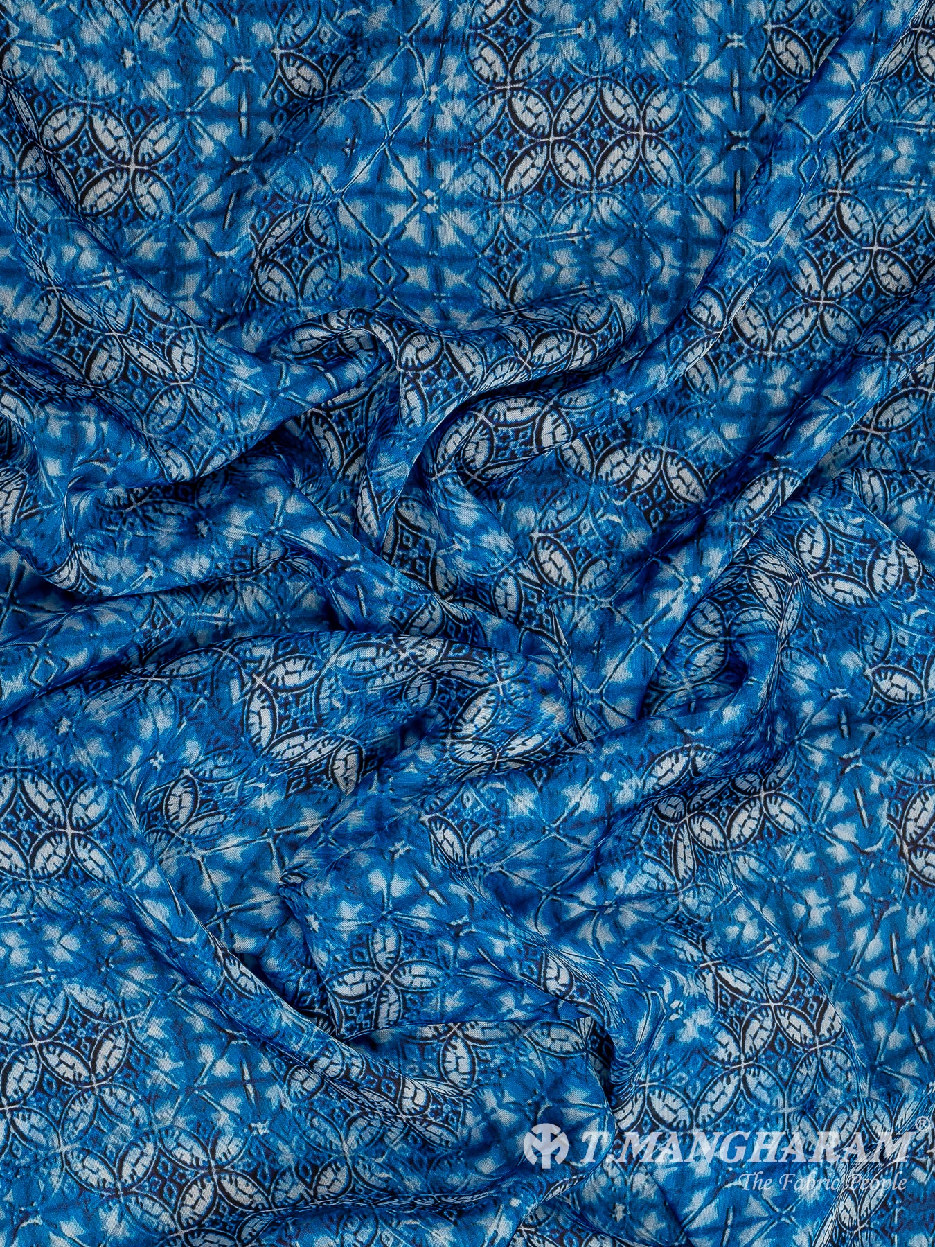 Blue Crepe Fabric - EC10674