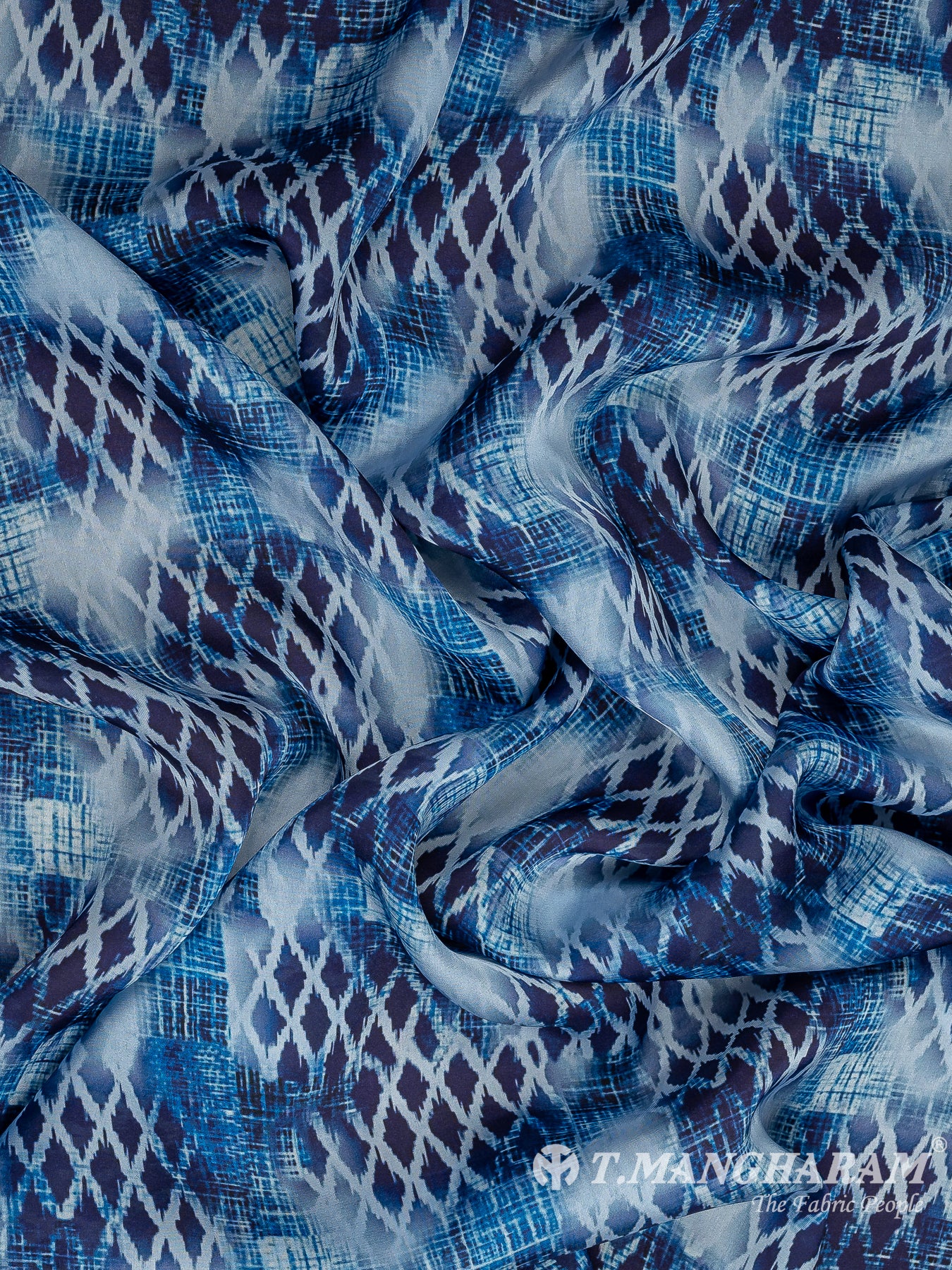 Blue Crepe Fabric - EC10681